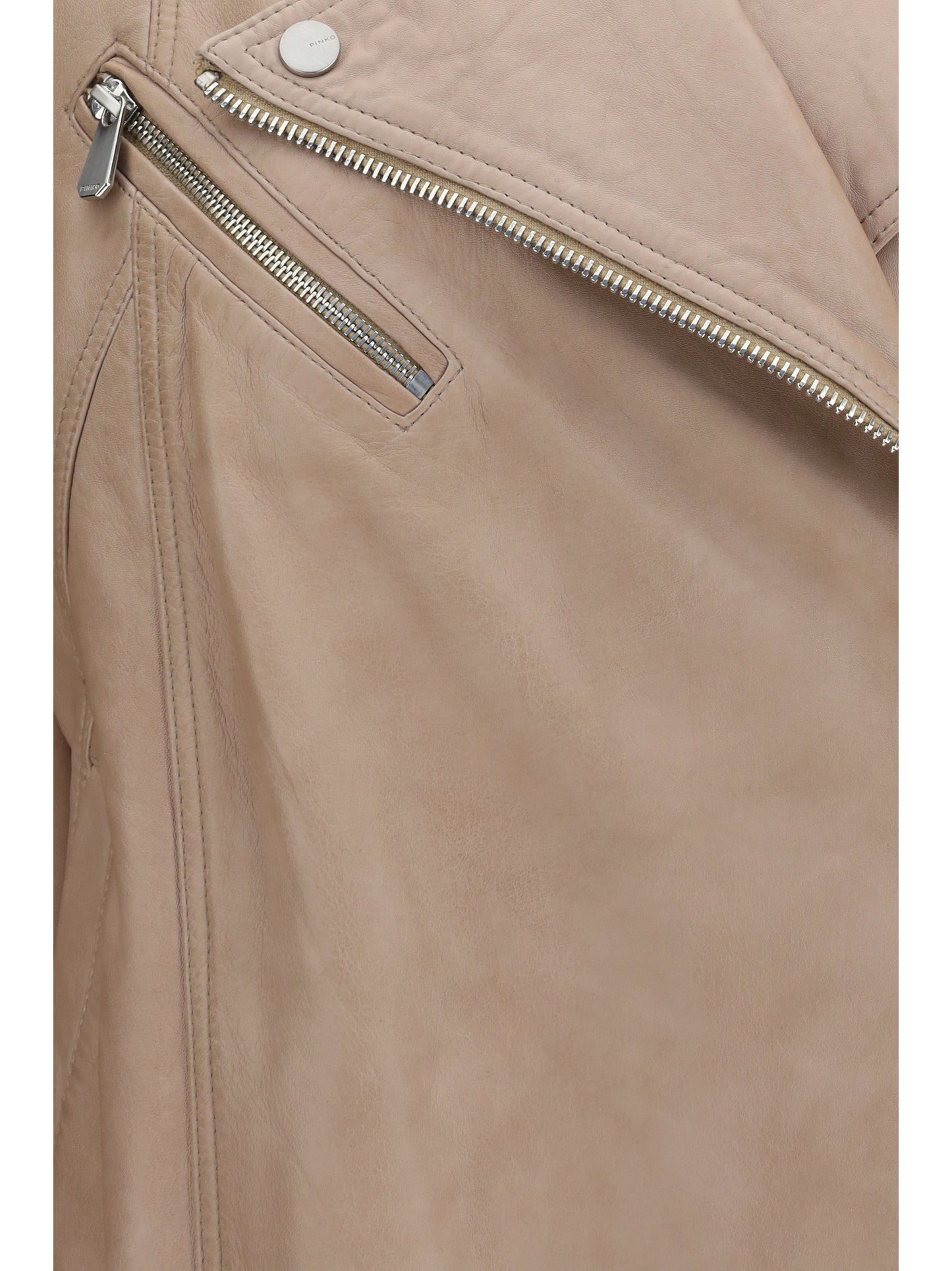 PINKO Leather biker Jacket