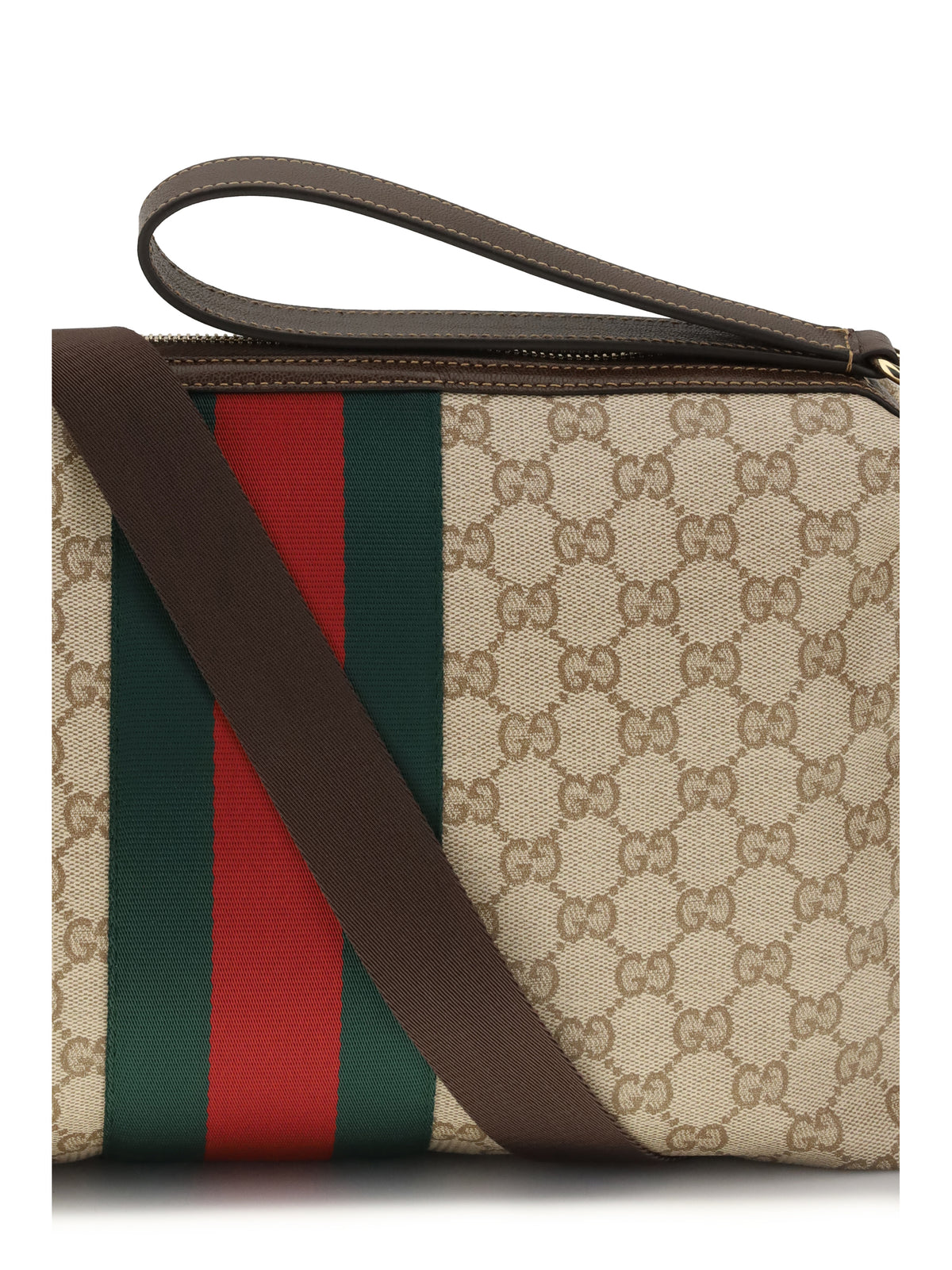 Gucci Medium GG Shoulder Bag with Web stripe - Vint.San/Dk Br/Vrv/D