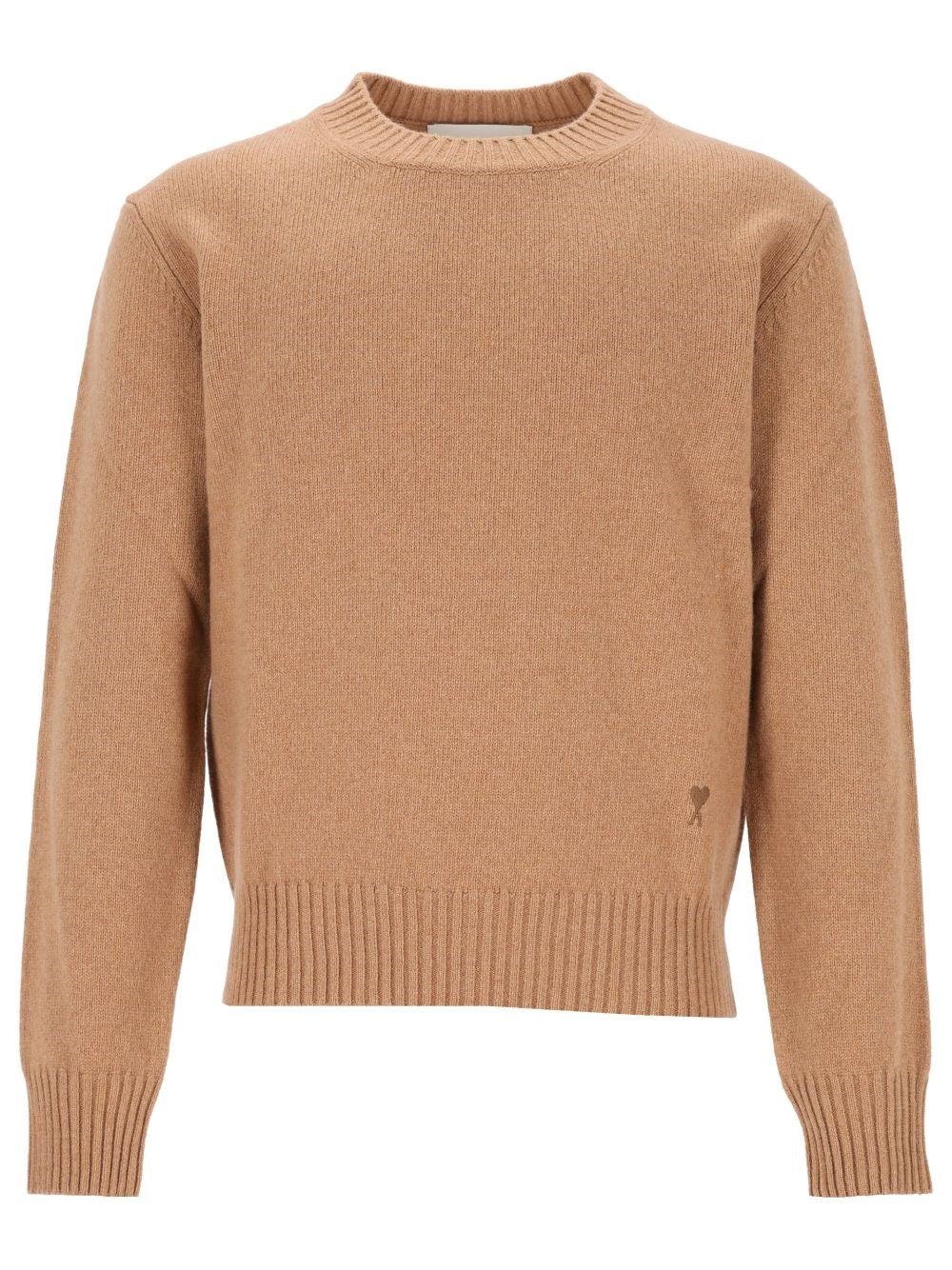 Ami Crew Neck Cashmere Sweater - Beige