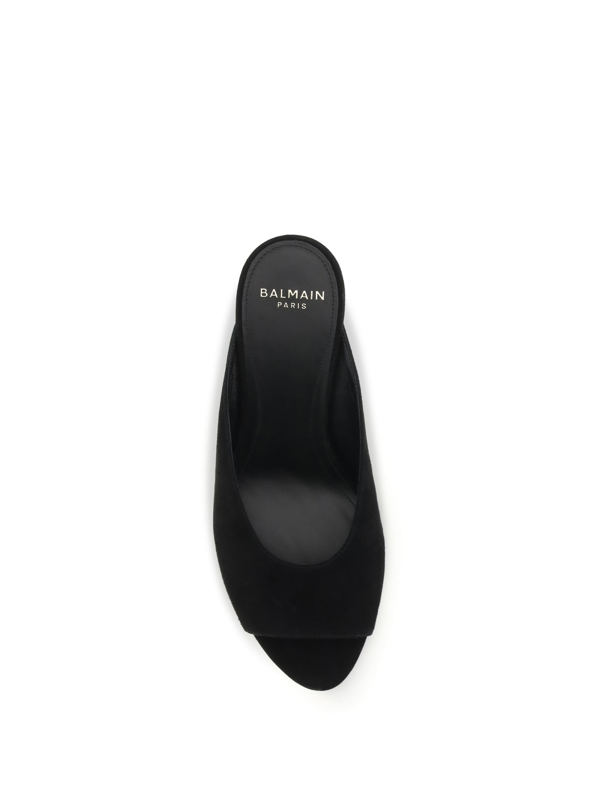 Balmain Suede open-toe Mules - 0pa Noir
