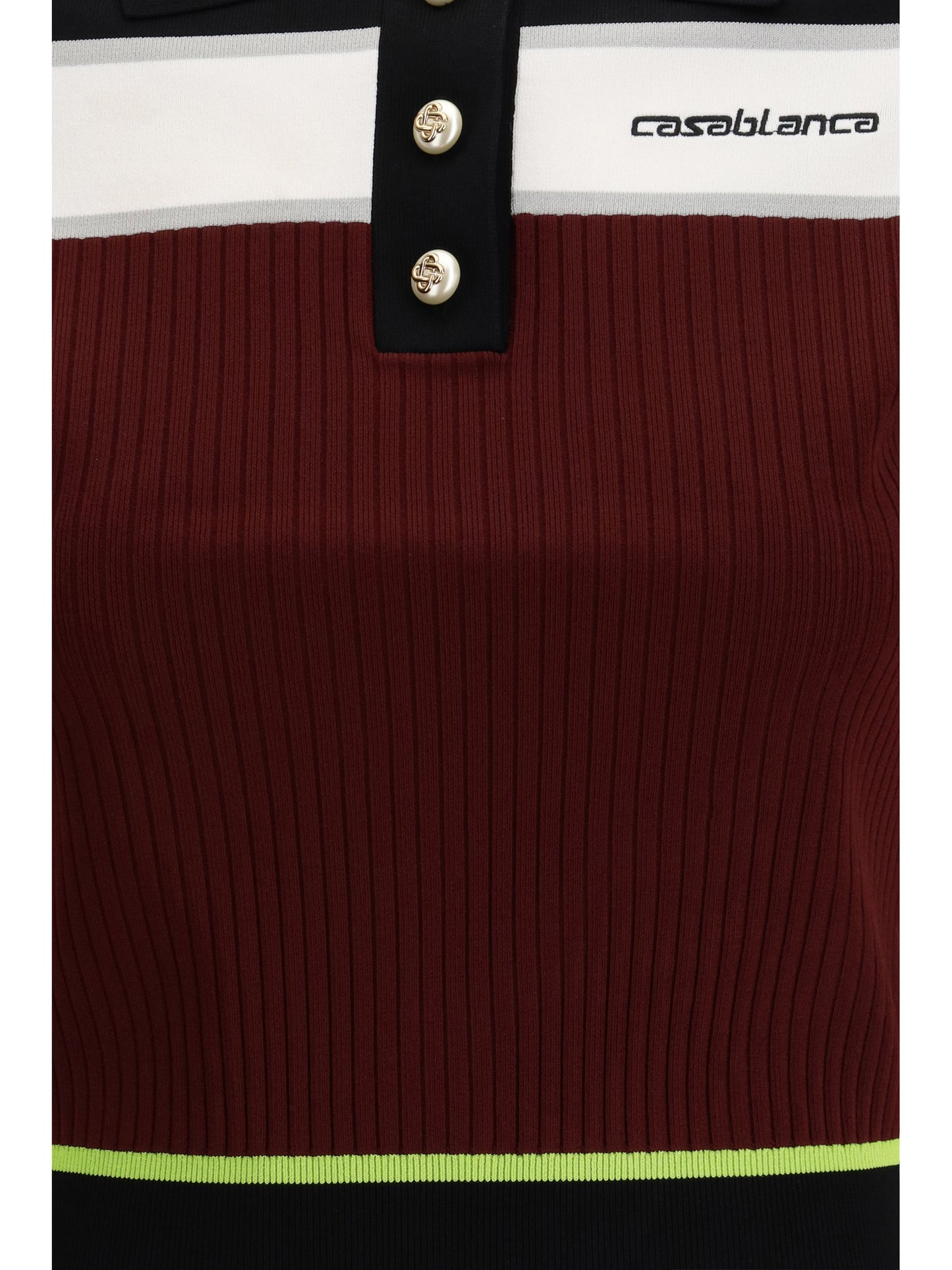 CASABLANCA Striped short-sleeve polo Shirt