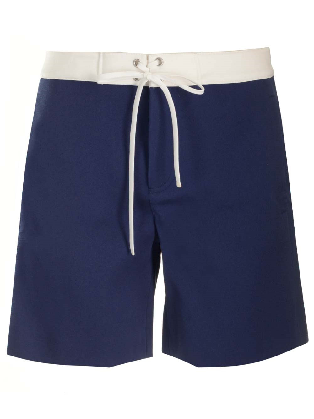 Miu Miu Blue Satin Bermuda Shorts