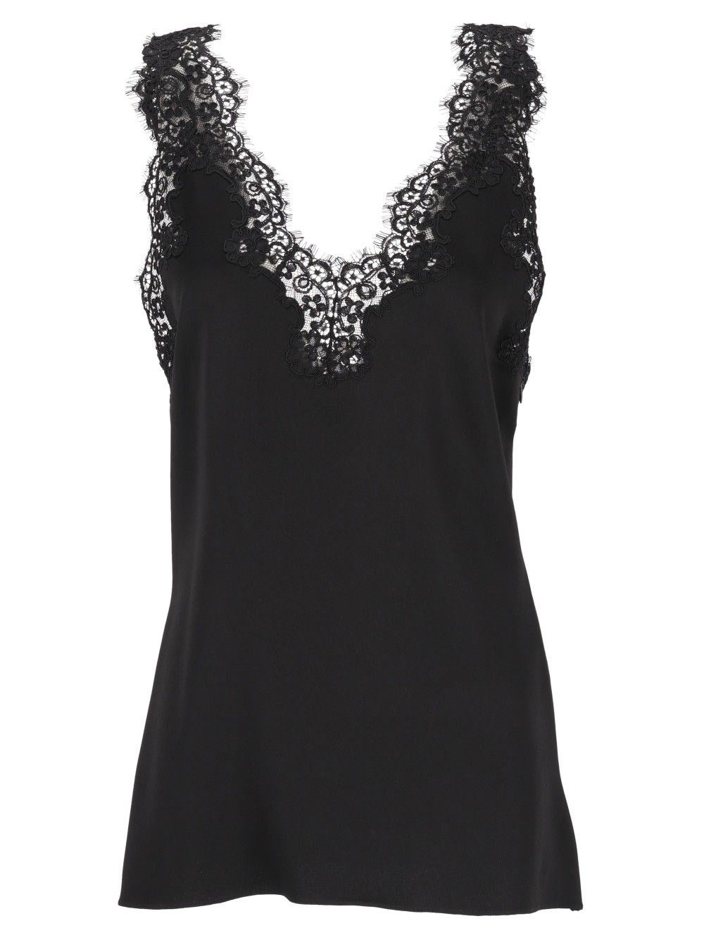 Stella Mccartney Top With Lace Details - Black