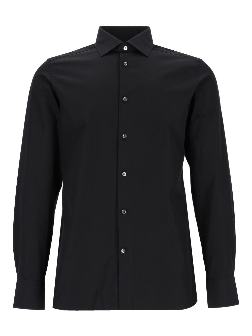 Zegna Trophy Cotton Shirt - Black