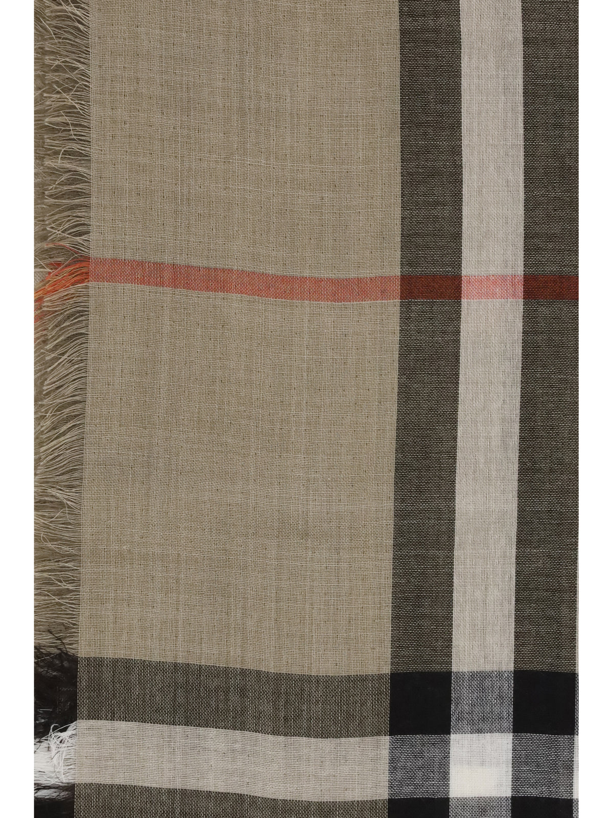 Burberry Check reversible wool and silk Scarf - Sand/Vole Brown
