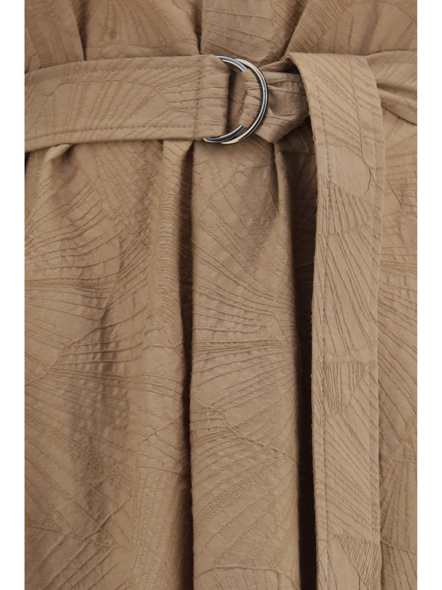 Brunello Cucinelli Midi Dress with floral motif - Legno