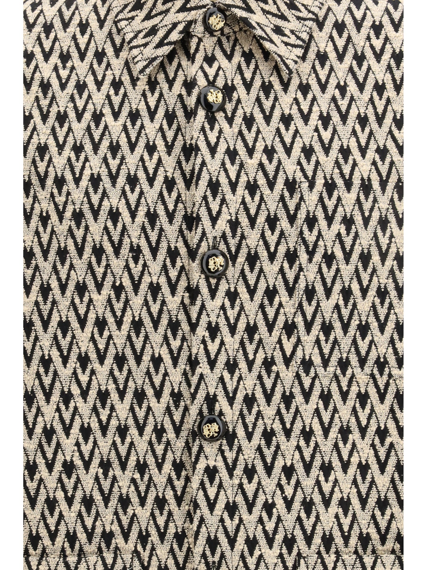 Valentino Mixed cotton jacquard Toute La V Jacket - Black/Beige