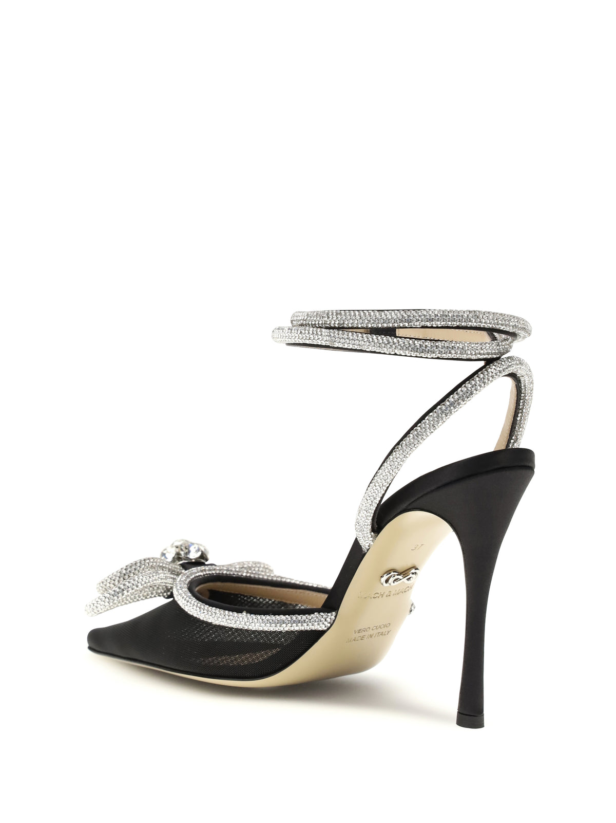 Mach & Mach Double bow satin Pumps - Black