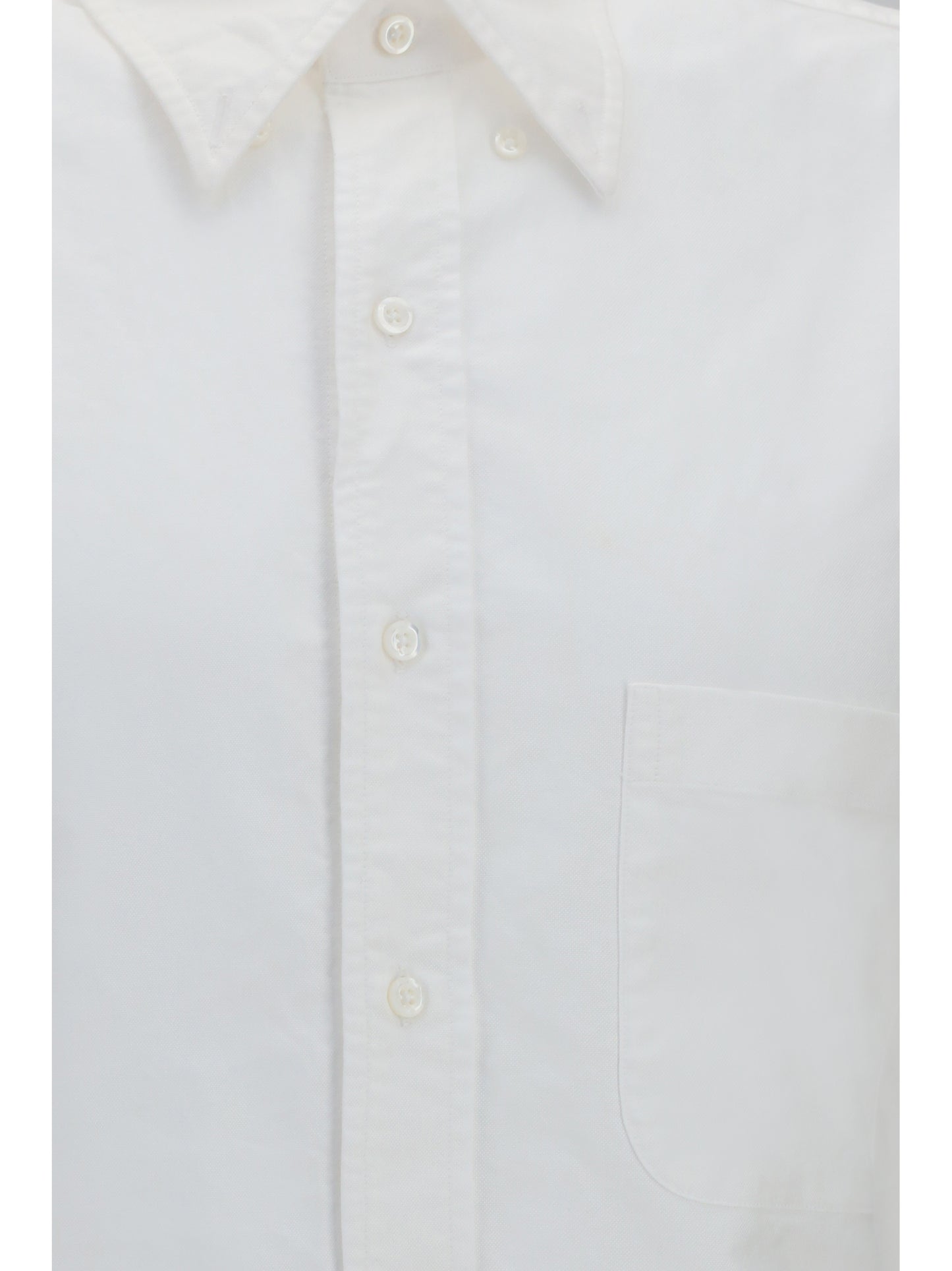 THOM BROWNE Short-sleeve Shirt with contrast stripes