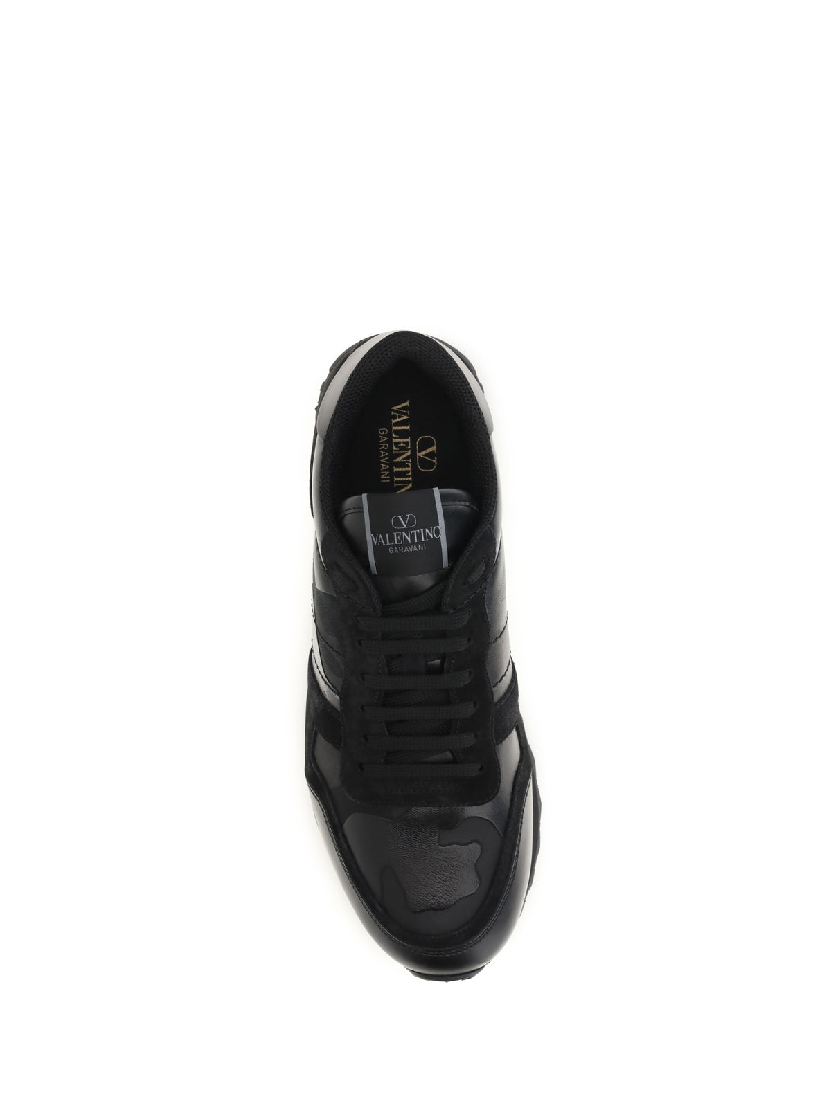 Valentino Garavani Rockrunner Camouflage Sneakers - Black/Black/Black/Black-Black-Black