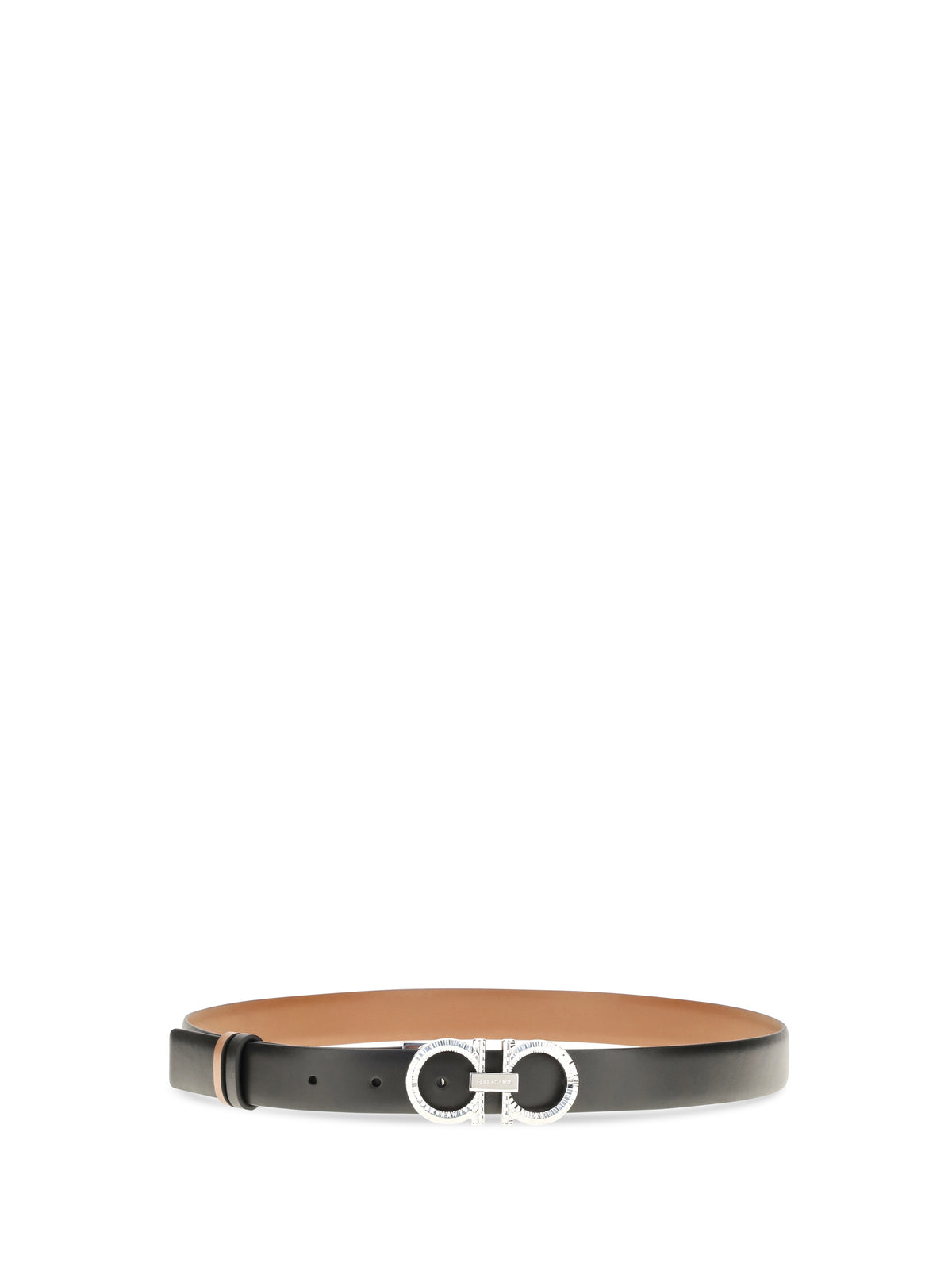 Ferragamo Reversible and adjustable Gancini Belt - Cognac