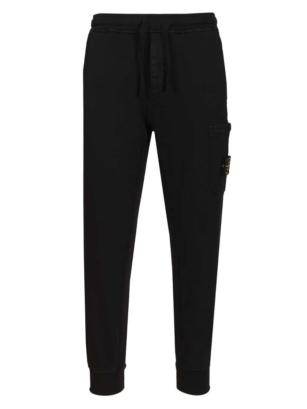 Stone Island Fleece Jogger Pants - Black