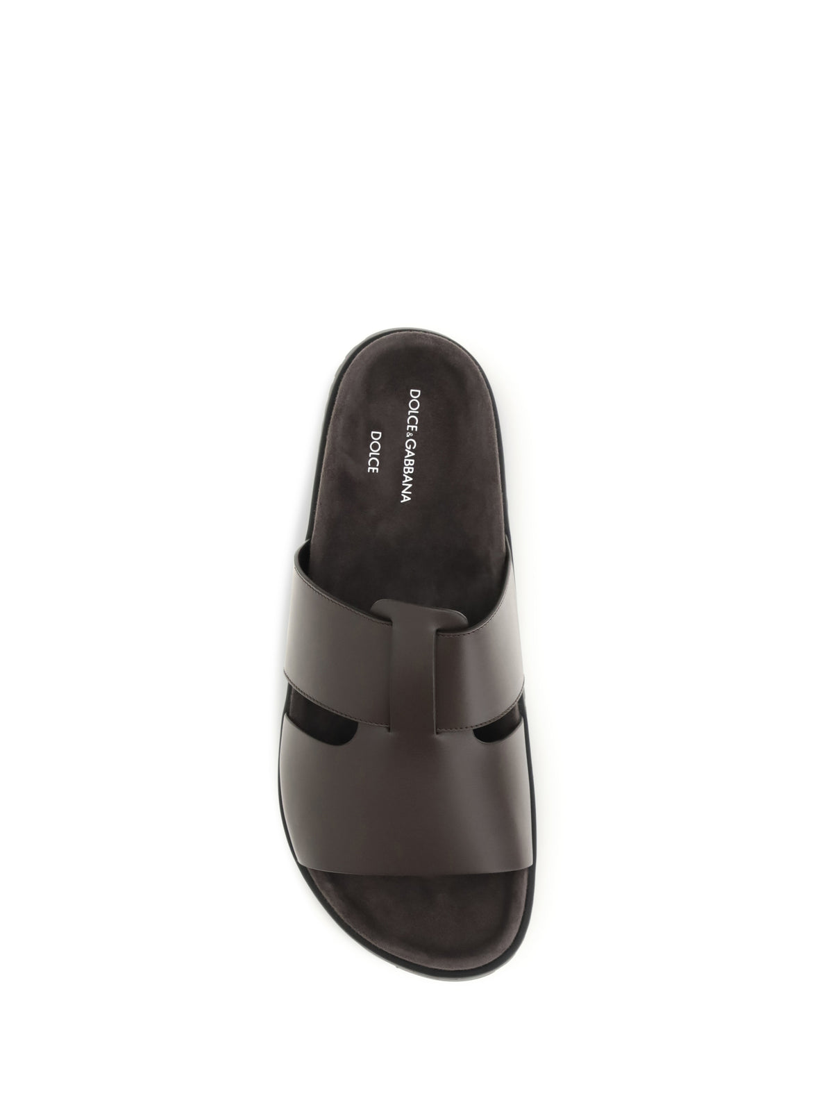 Dolce & Gabbana Leather Sandals - Ebony 1