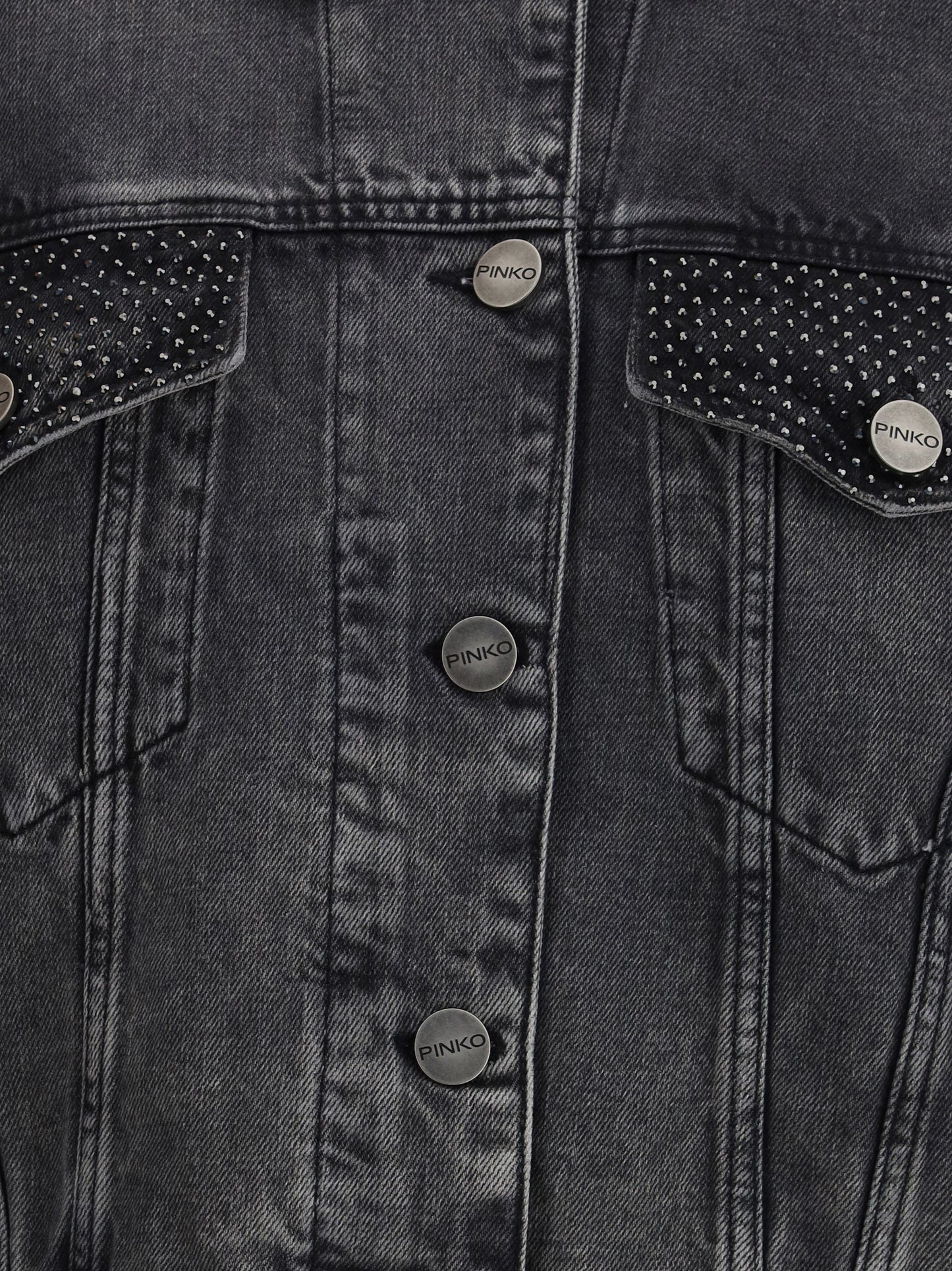 PINKO The Trucker jacket with mini studs