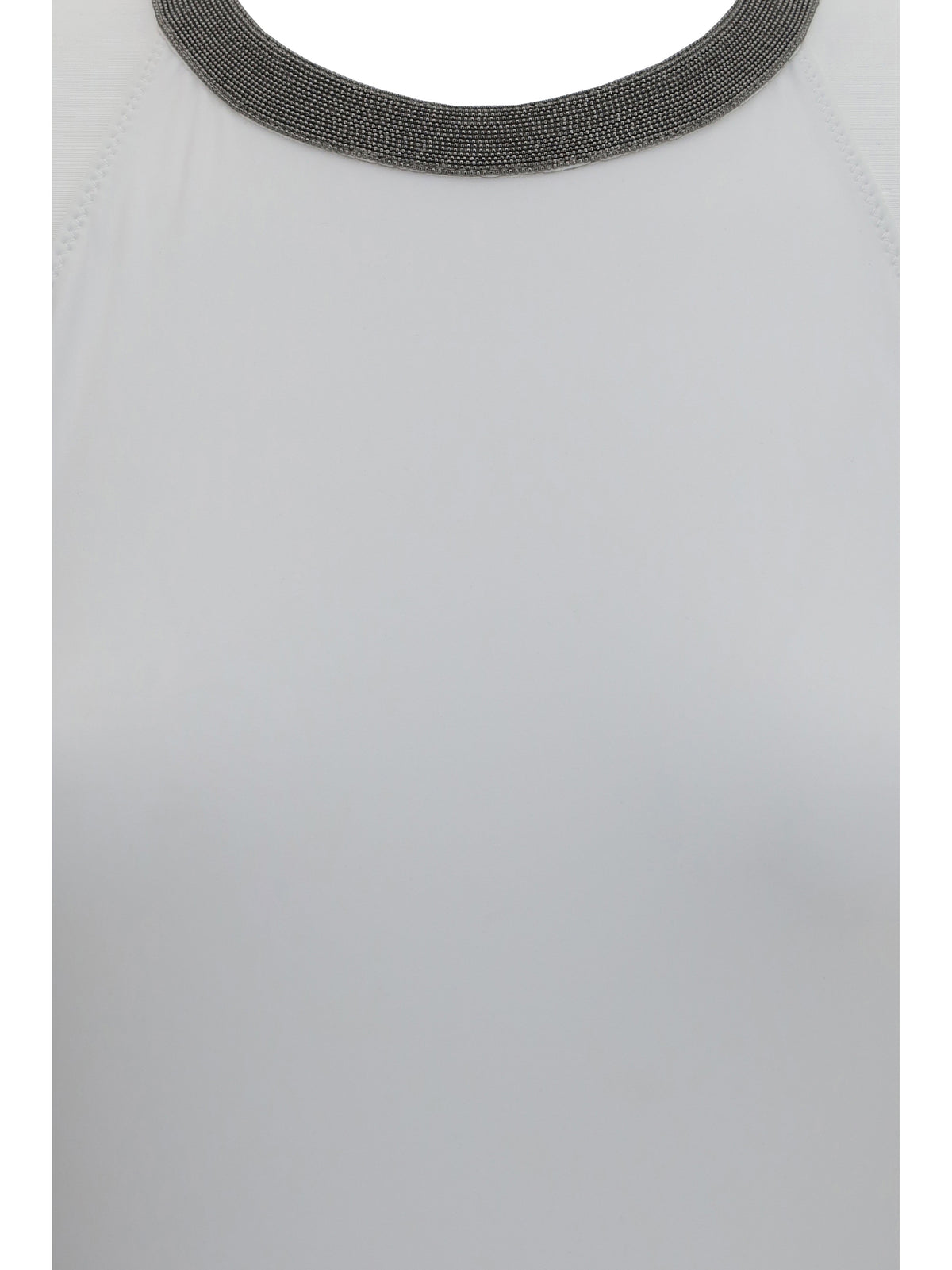 Brunello Cucinelli One-piece Swimsuit with monili embellishment - White