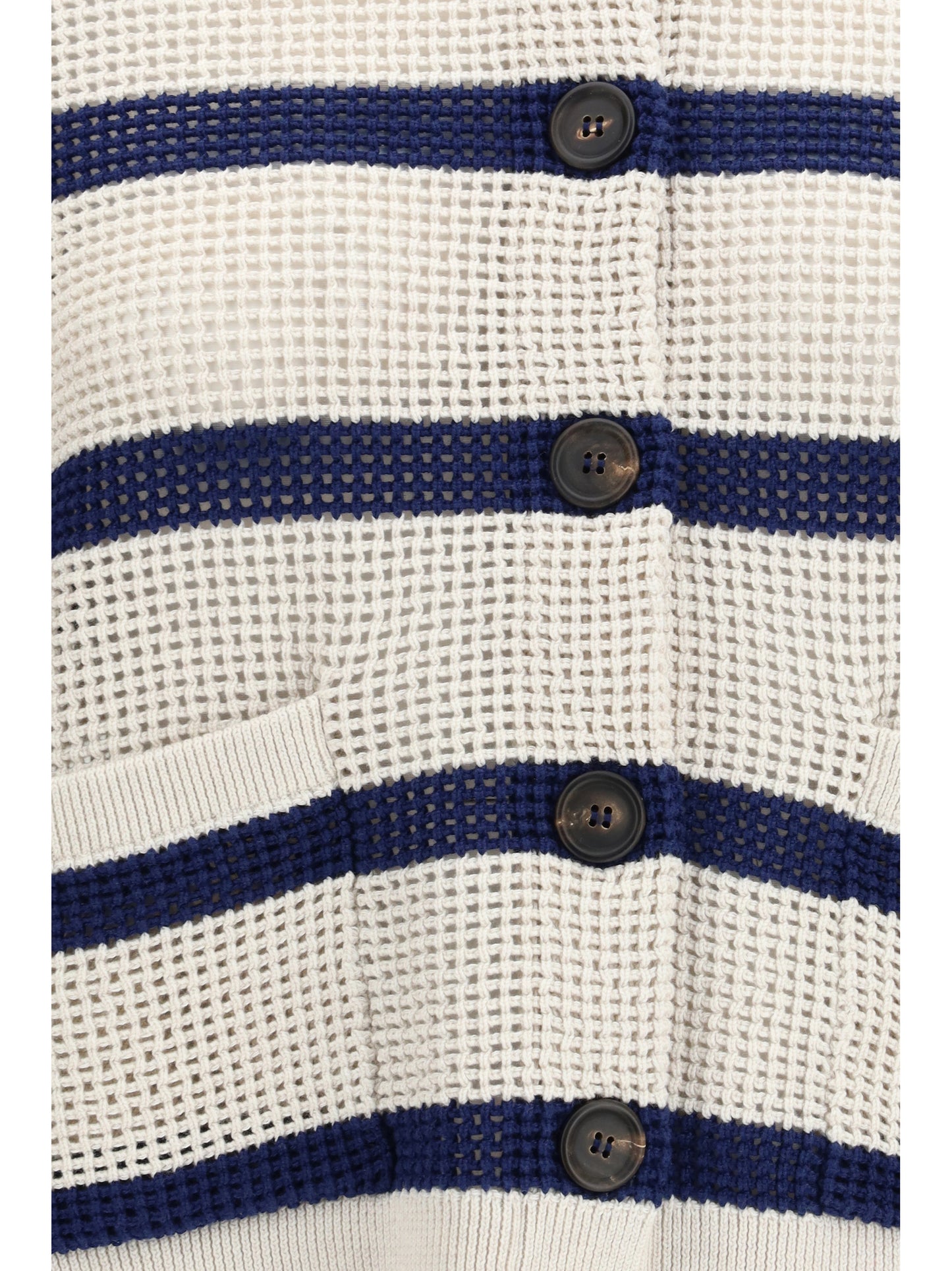 BRUNELLO CUCINELLI Striped mesh Cardigan