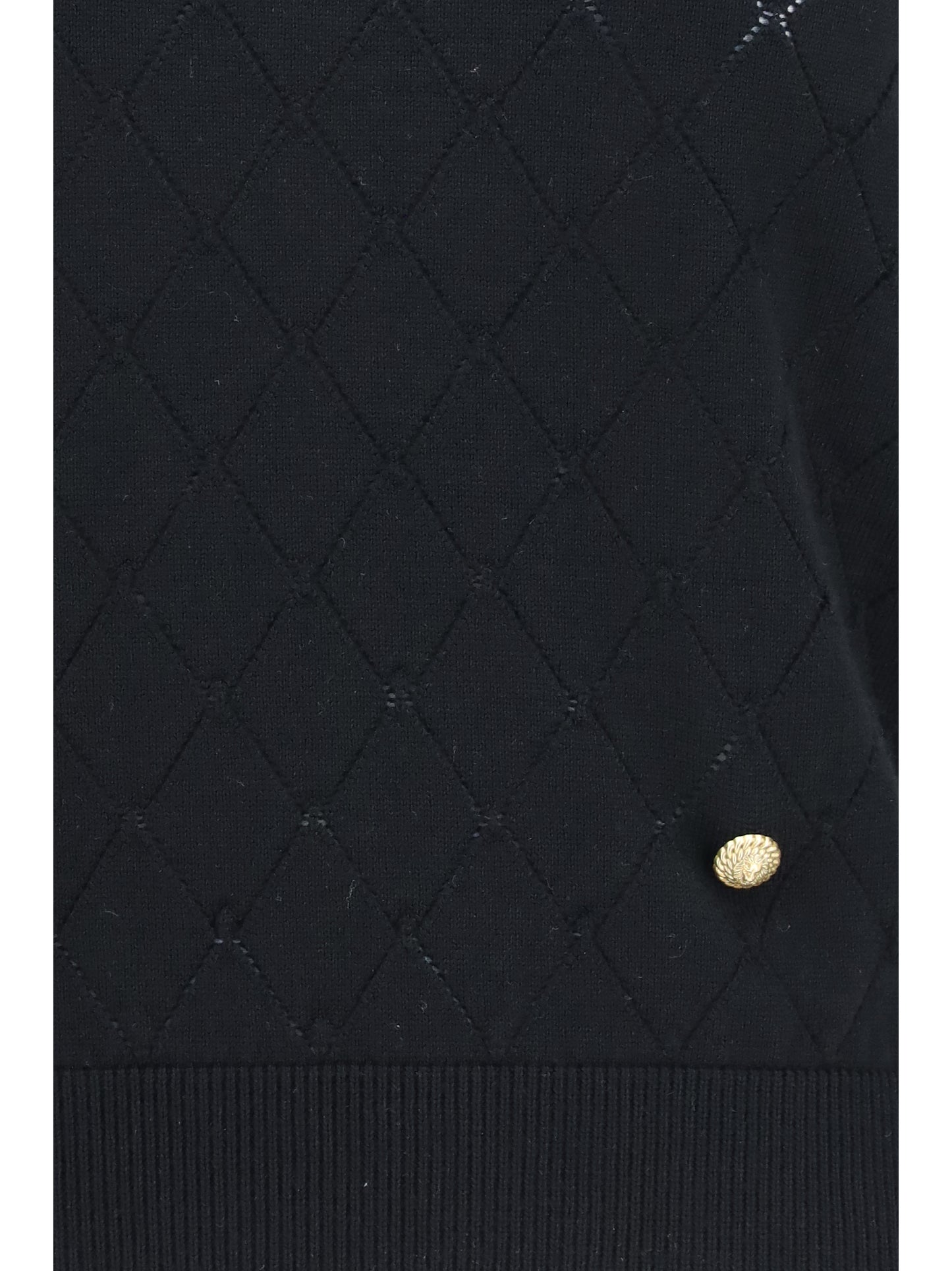 BALMAIN Sleeveless wool crewneck Top