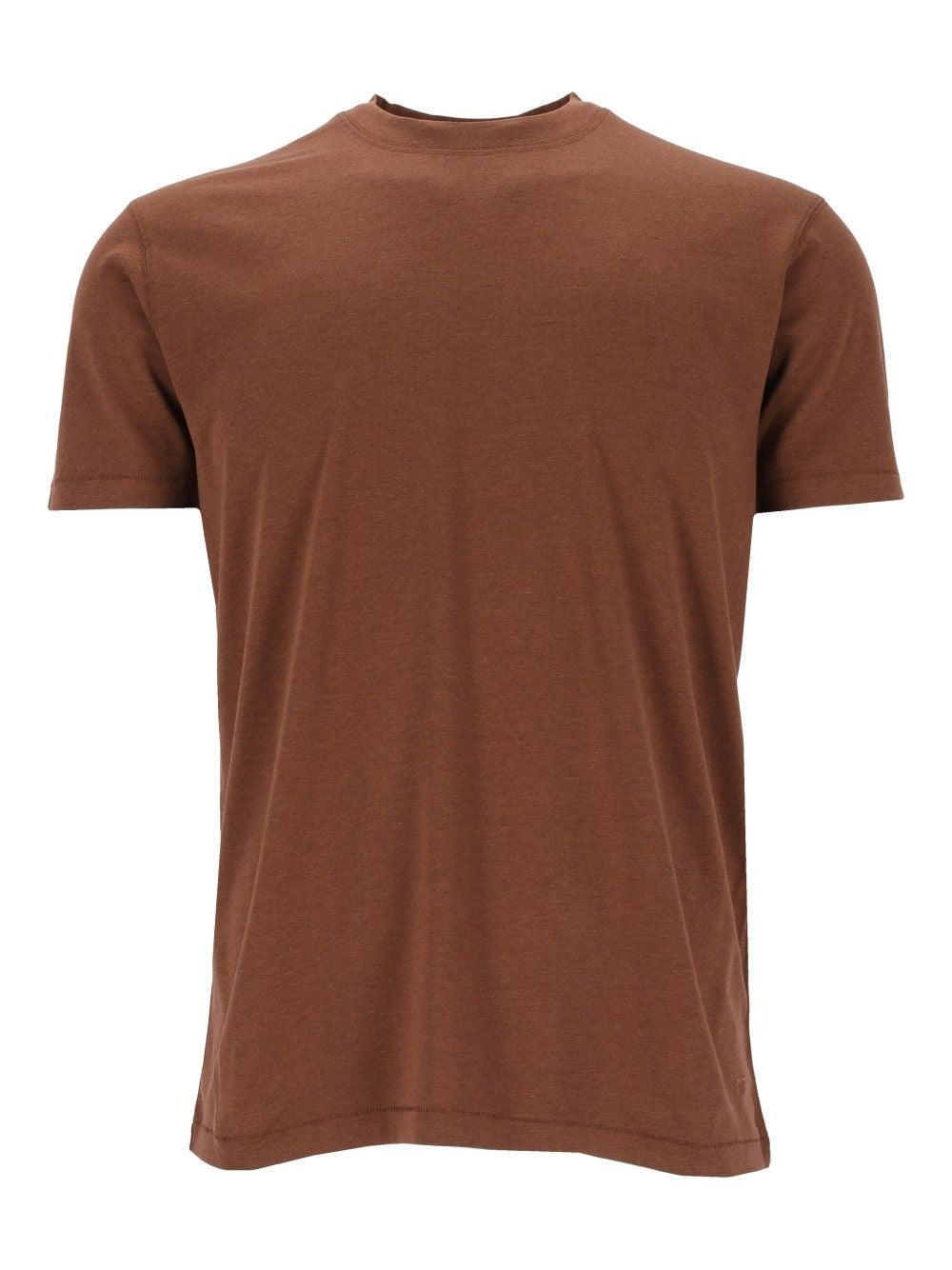 Tom Ford Crew Neck T-Shirt - Brown