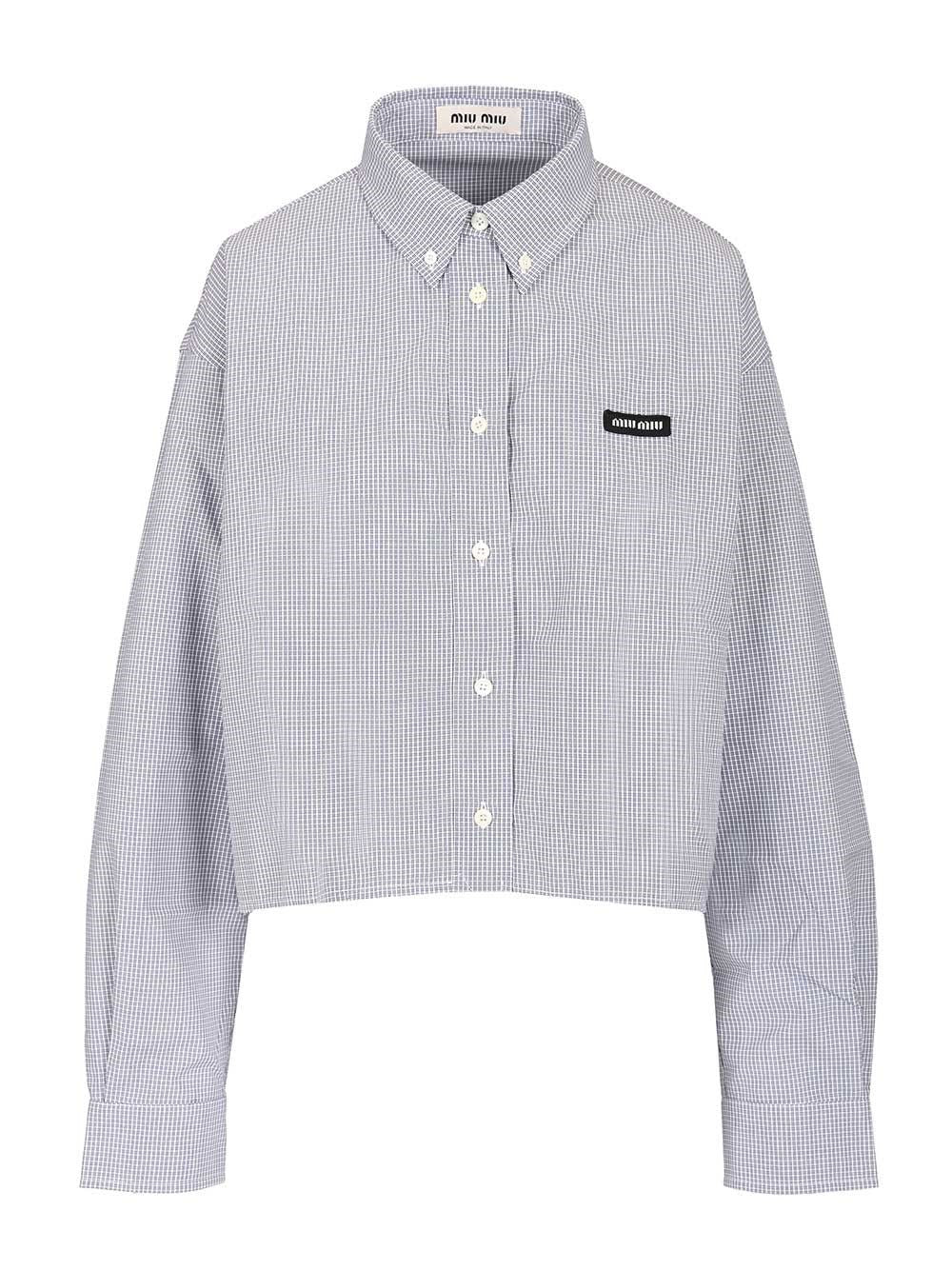 Miu Miu Poplin Shirt - Blue