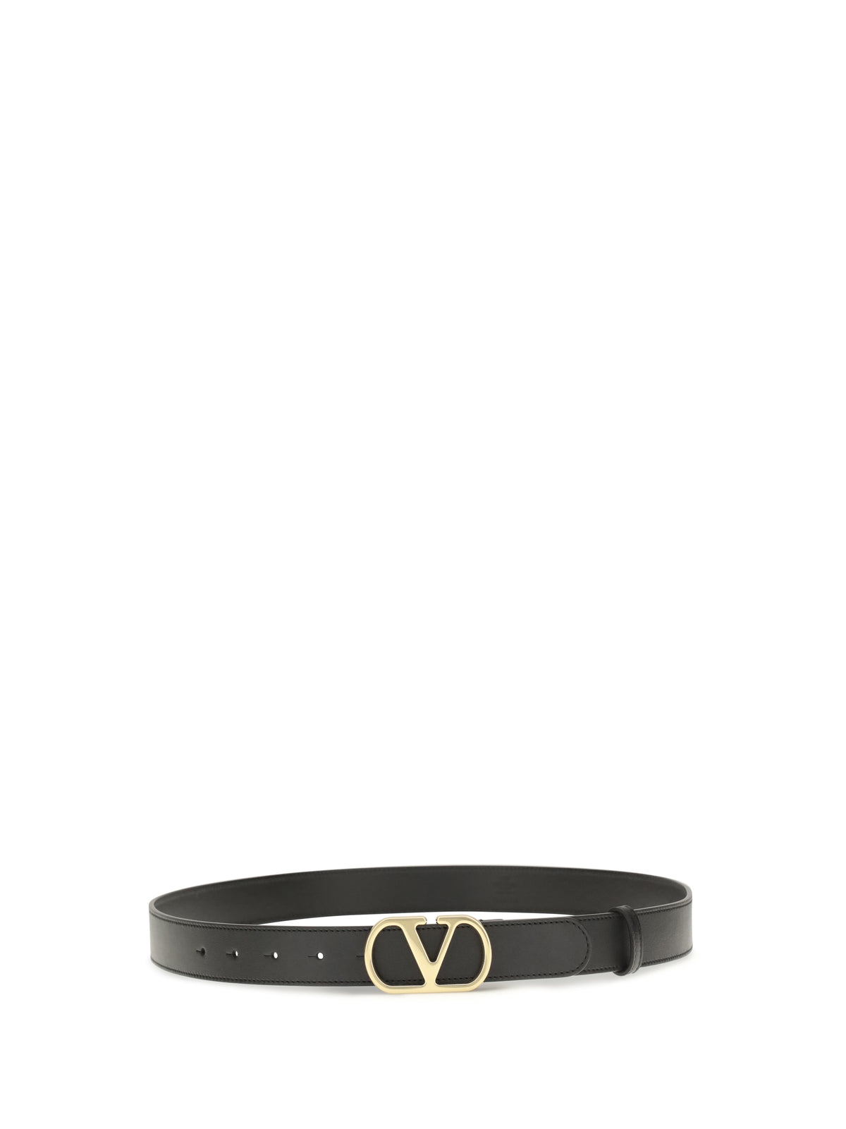 Valentino Garavani VLogo Signature leather Belt - Black