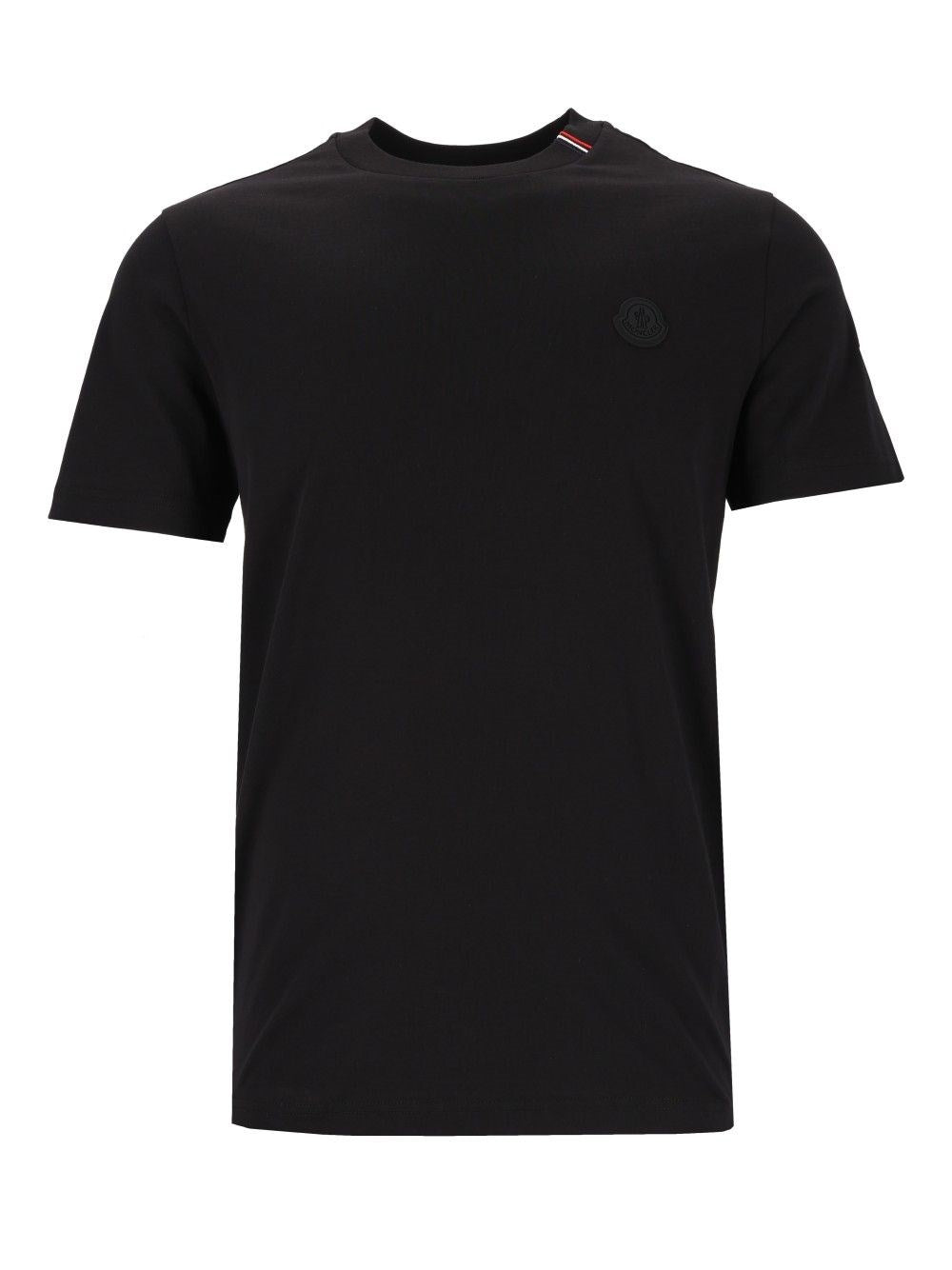 Moncler Short-Sleeved T-Shirt With Striped Details - Black