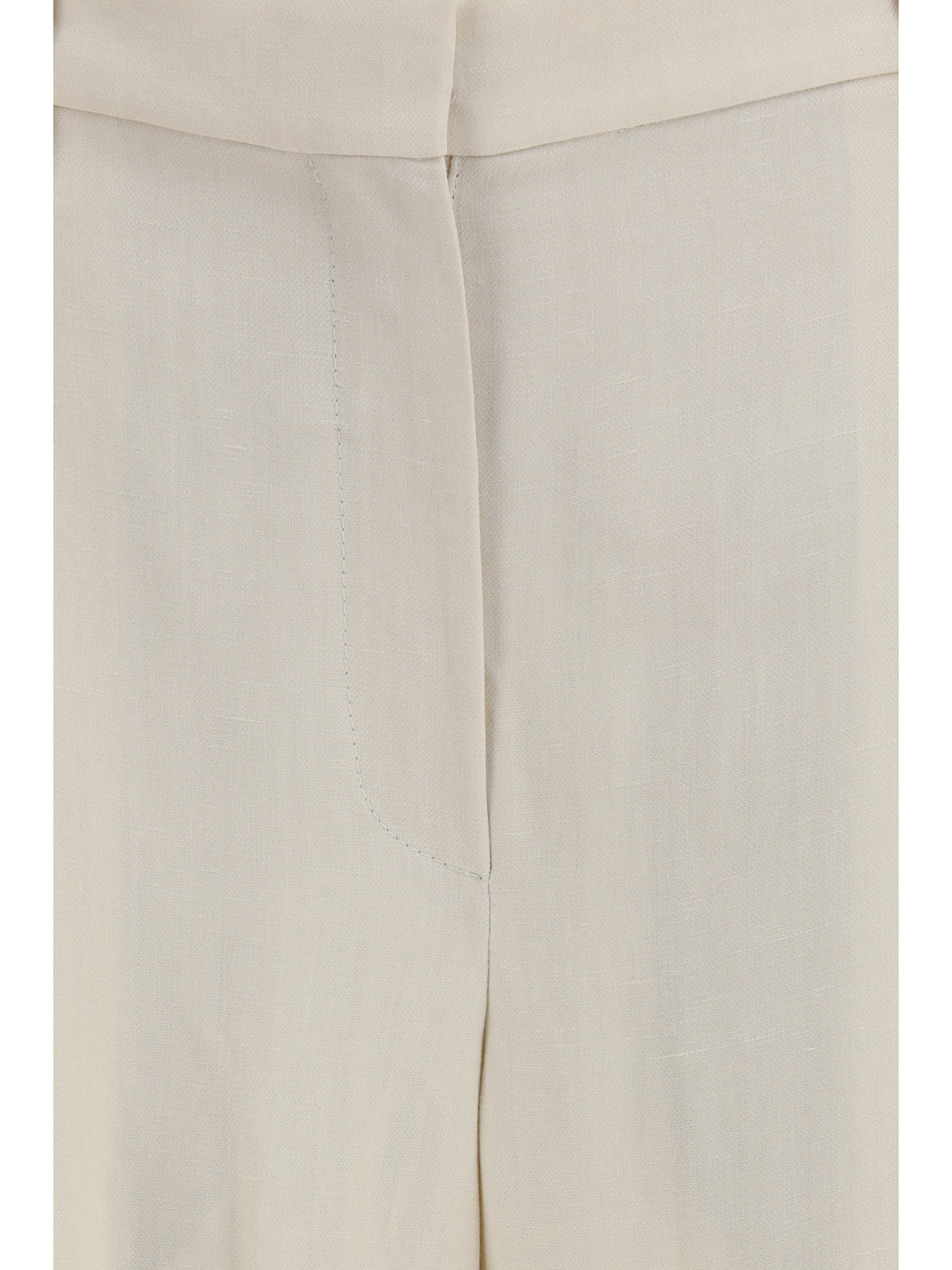 Brunello Cucinelli Wide Pants in fluid twill - Cream