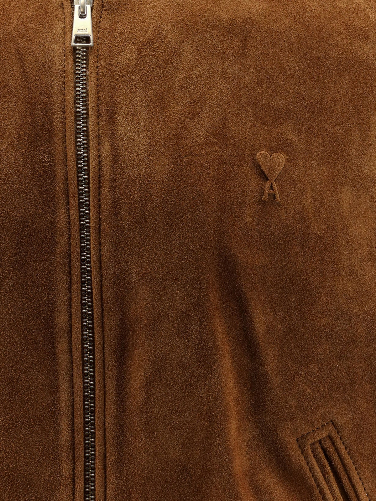 Ami Paris Suede goatskin jacket - Tabac