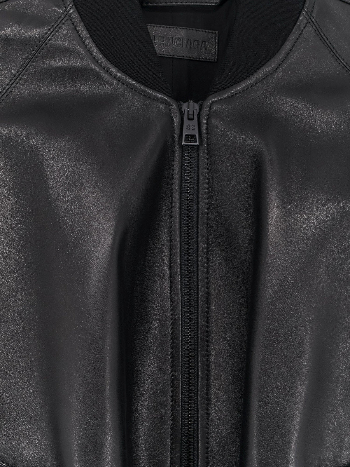 Balenciaga Sleeveless leather jacket - Black