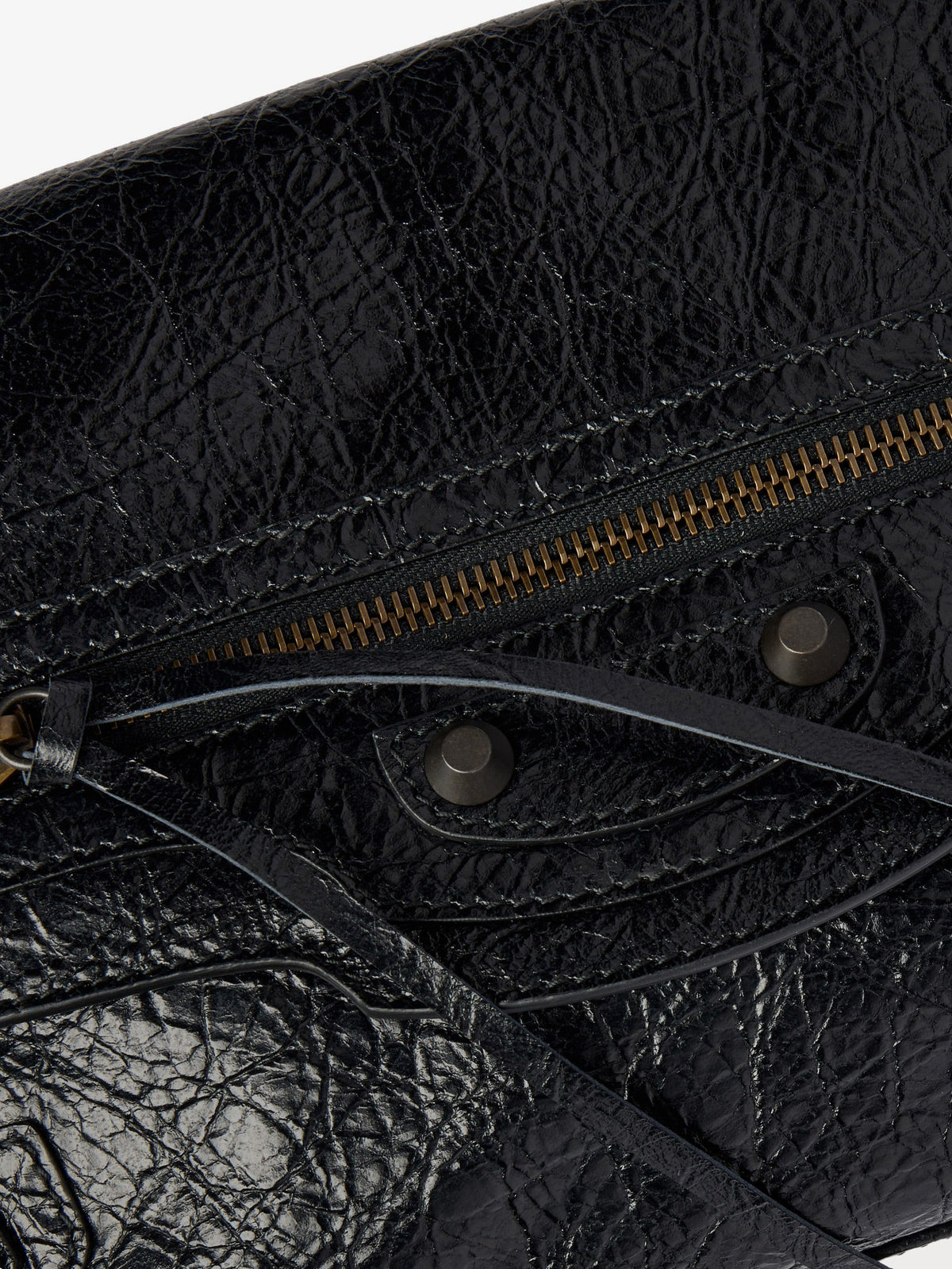 Balenciaga Le City leather clutch bag - Black
