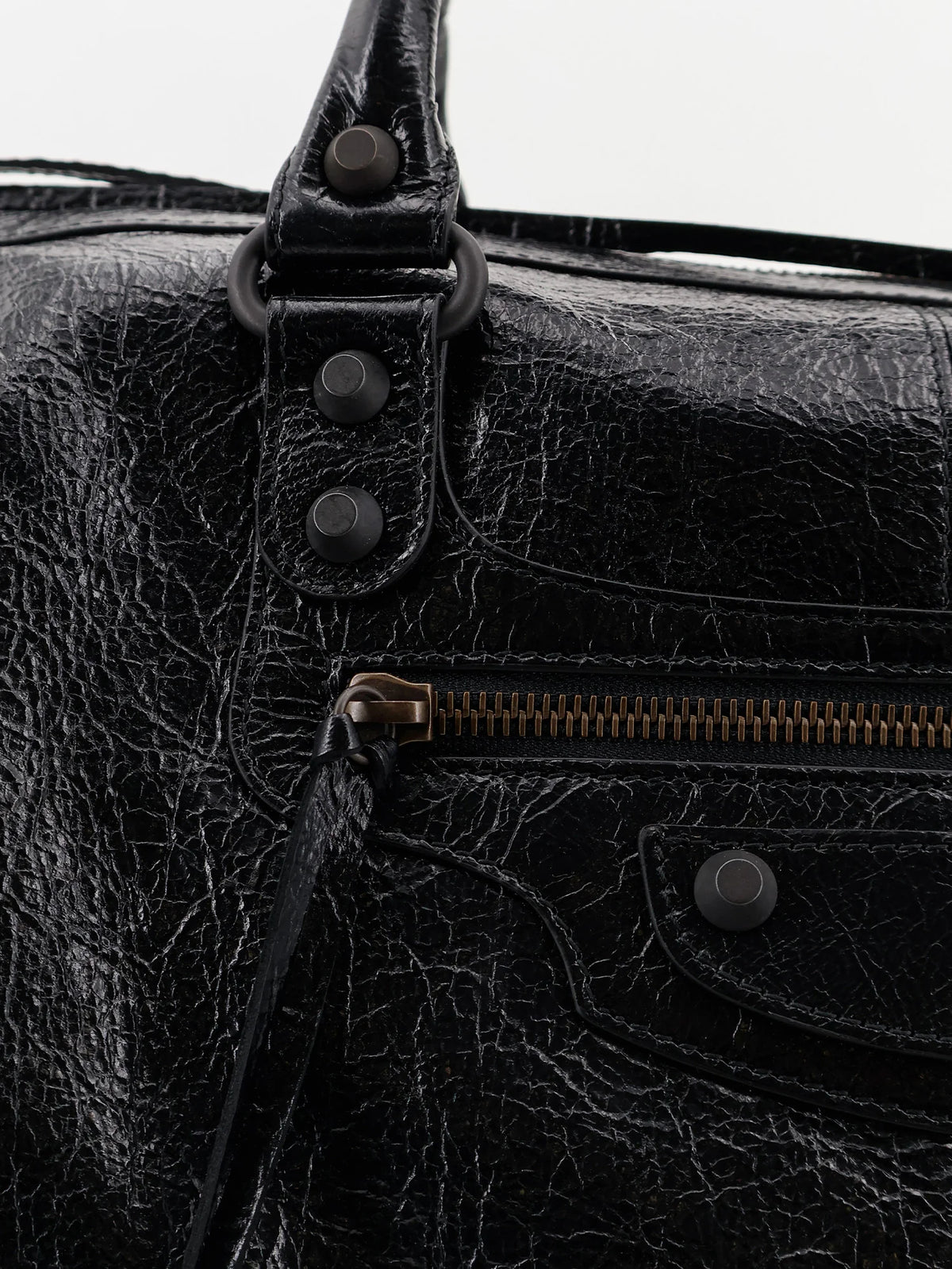 BALENCIAGA - Le City Boston L Leather Handbag