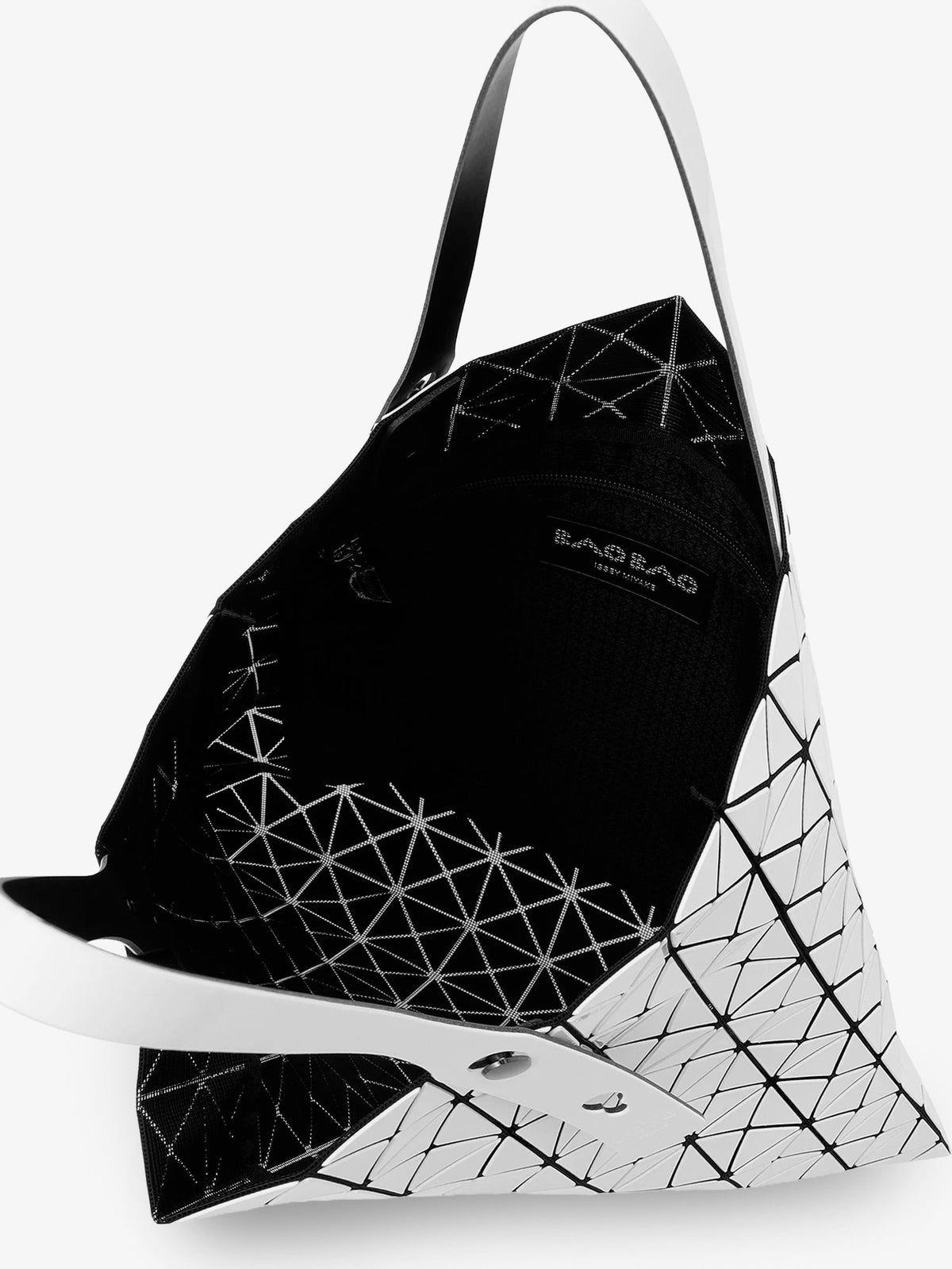 Bao Bao Issey Miyake Prism Tote PVC Shoulder Bag - White