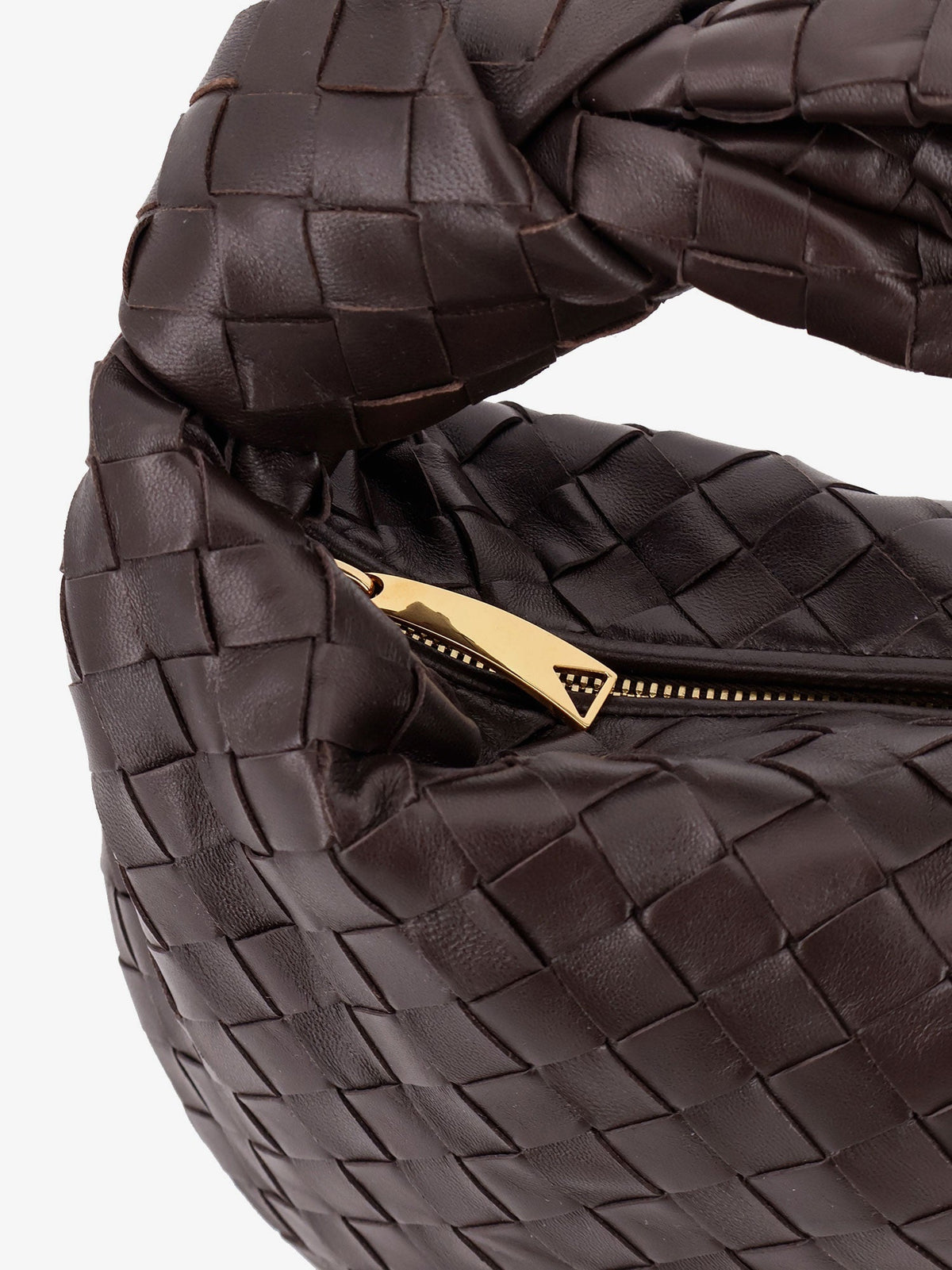 Bottega Veneta Jodie Small leather handbag with Intrecciato motif - Fondant-Gold