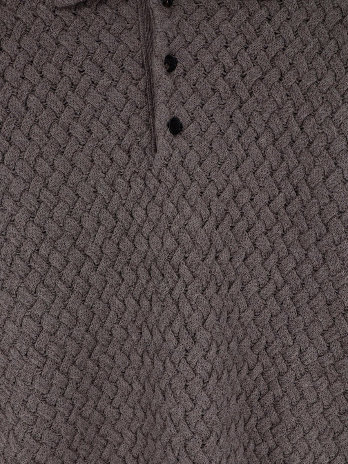 Bottega Veneta Wool sweater with Intrecciato motif - Riverbed Melange