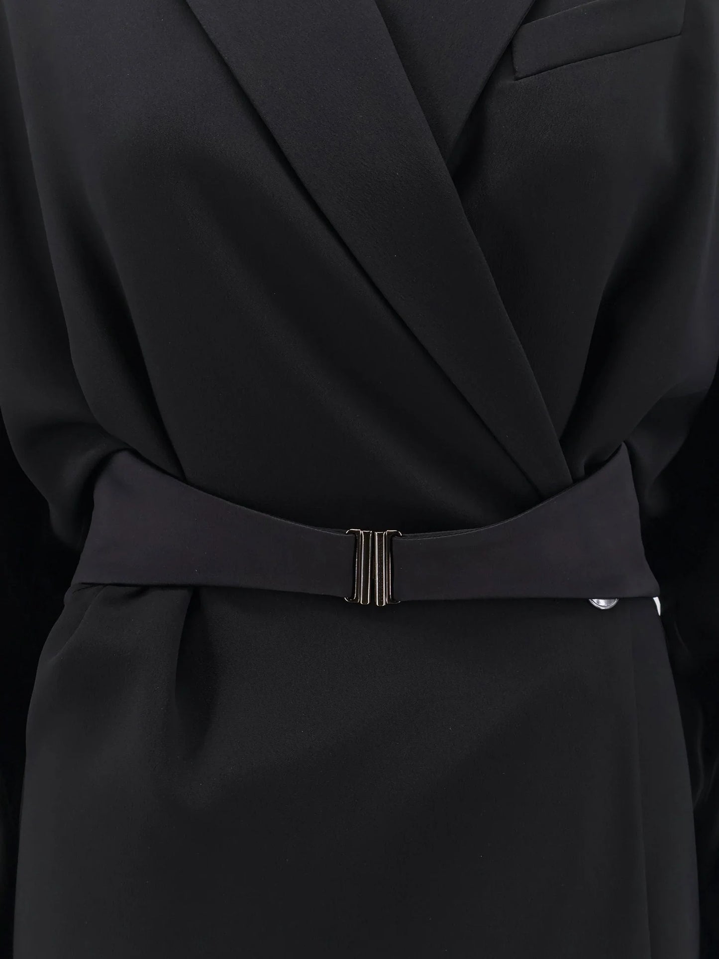 BRUNELLO CUCINELLI - Chemisier Dress with Tuxedo-style band