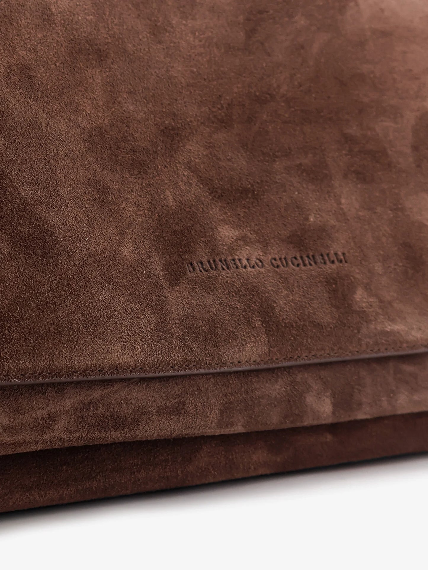 Brunello Cucinelli Suede Crossbody Bag With Monili Details