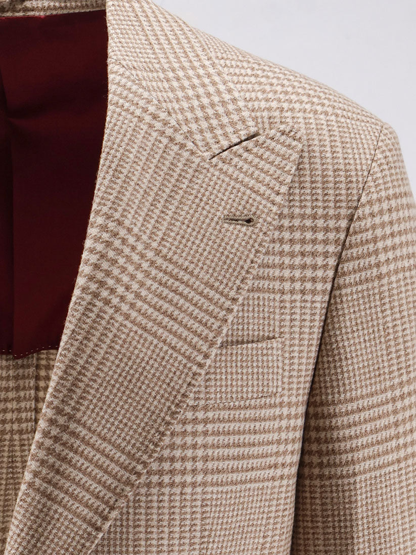 Brunello Cucinelli Single-breasted wool and cashmere blazer - Camel