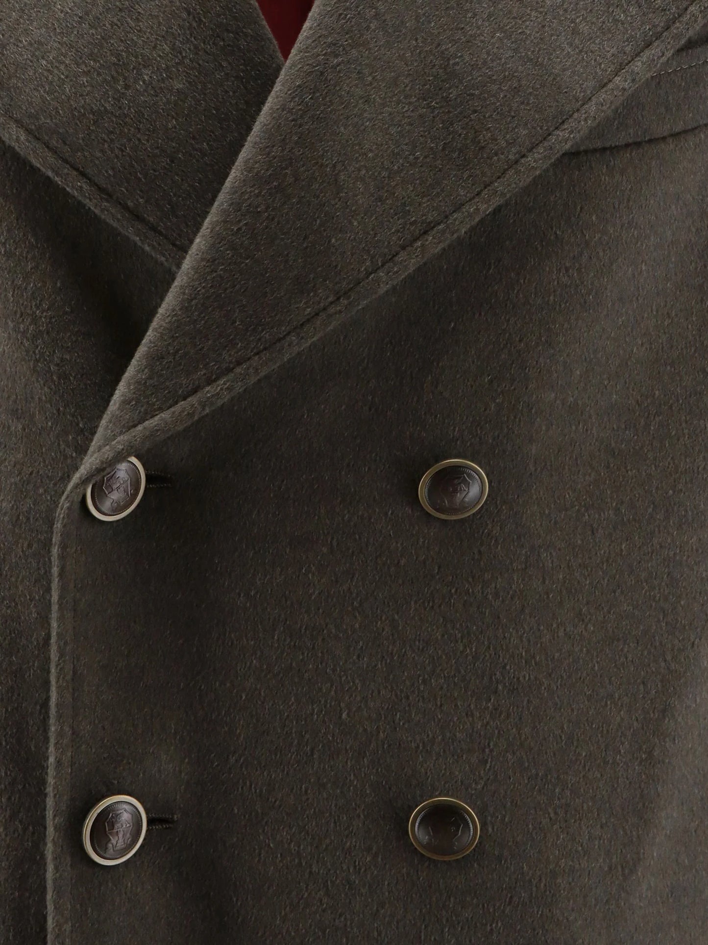 BRUNELLO CUCINELLI - Double-breasted virgin wool coat