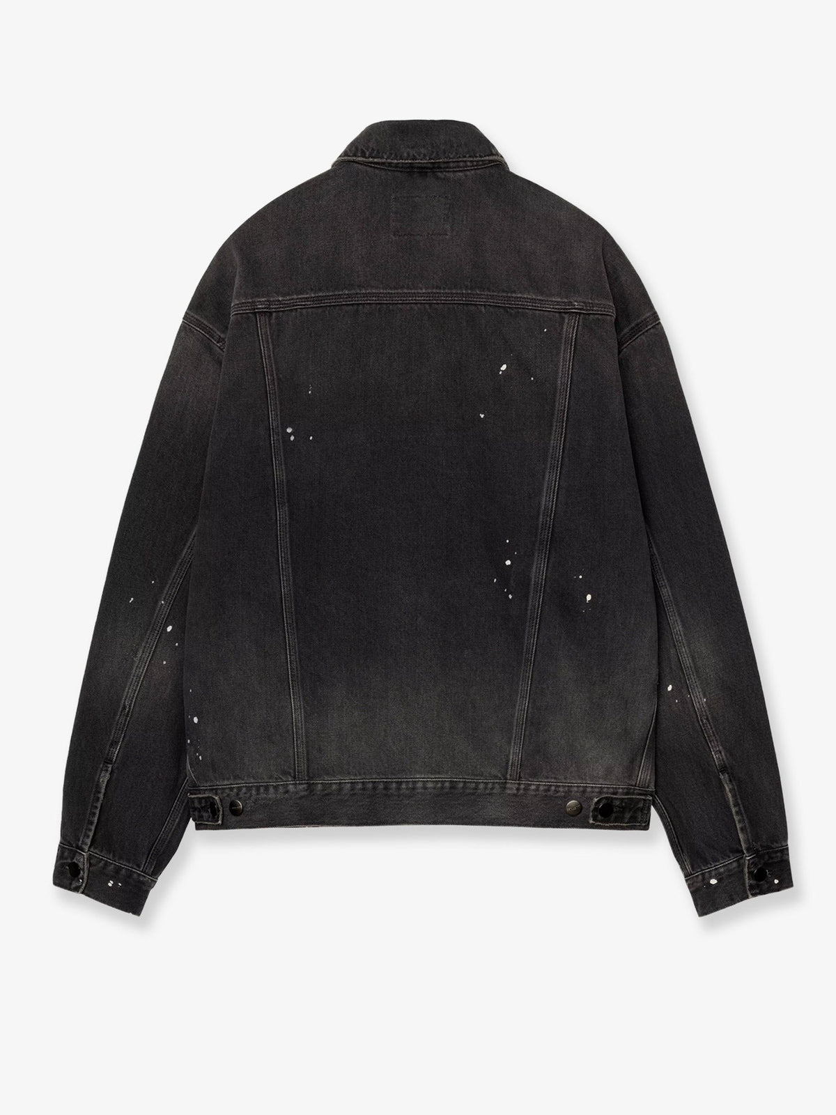 Carhartt WIP Black denim jacket with a distressed effect