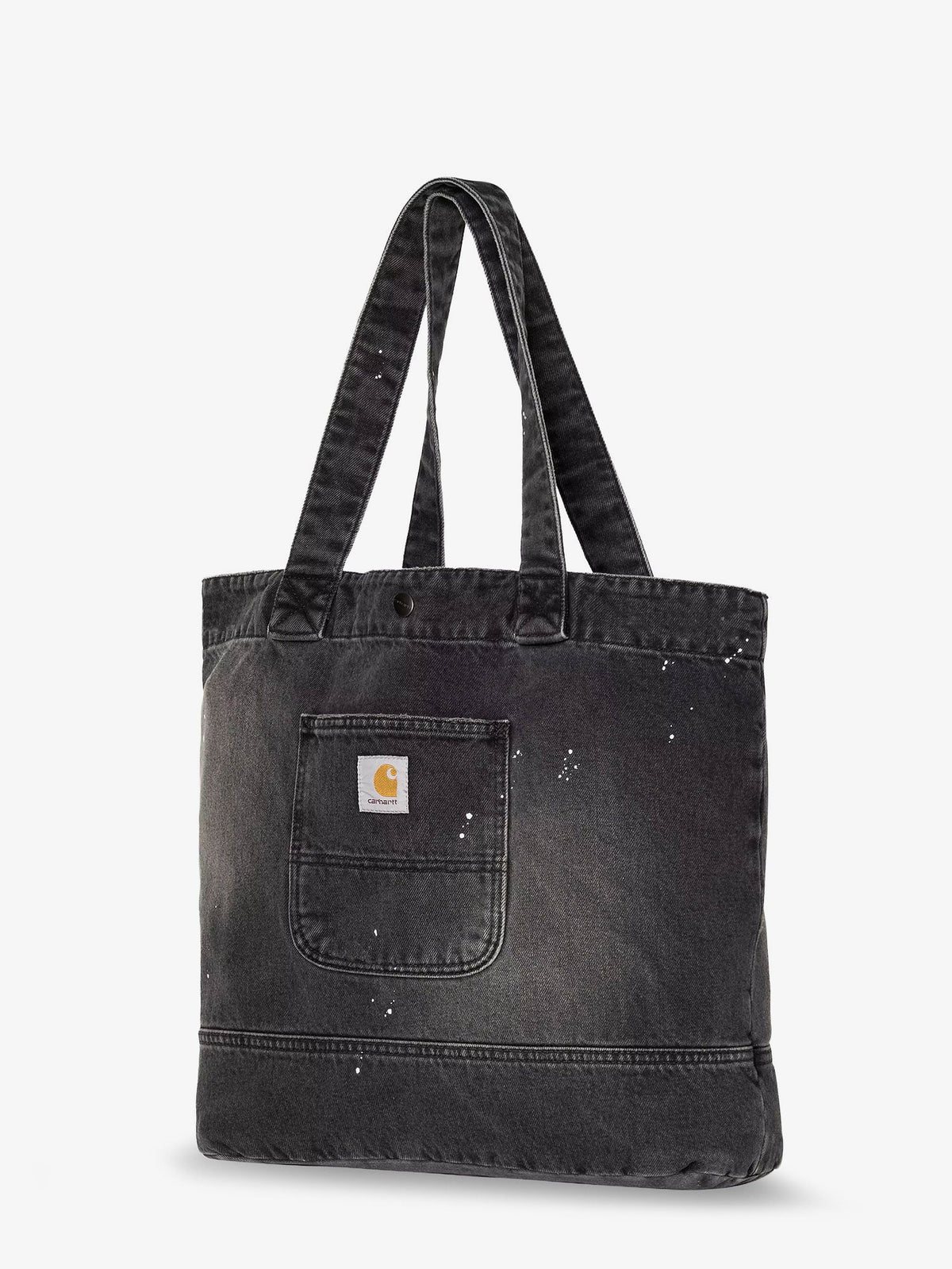 Carhartt WIP Used-effect black denim shopping bag