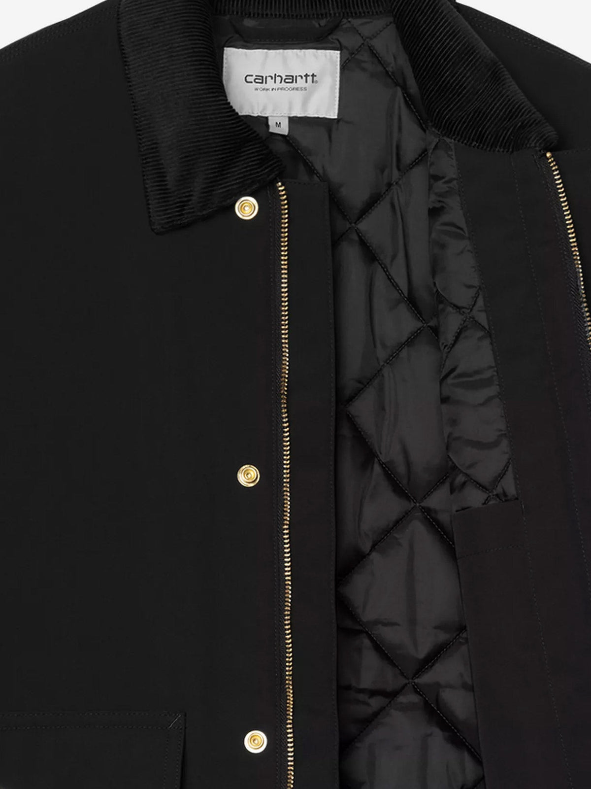 Carhartt WIP Quentin nylon jacket with embroidered logo on the front - Black