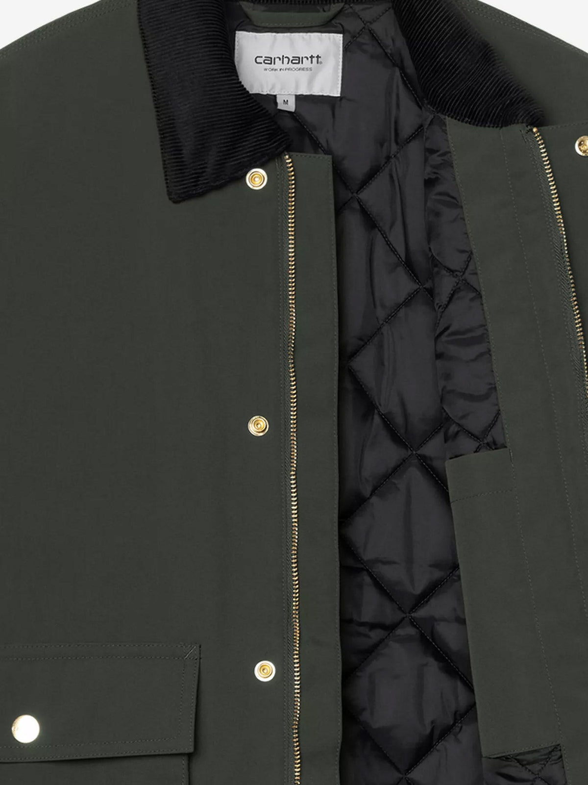 Carhartt WIP Quentin nylon jacket with embroidered logo on the front - Ravenblack