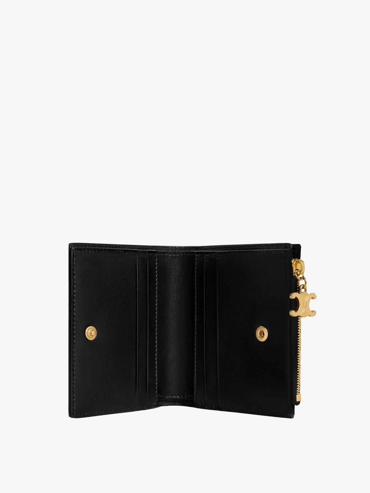 Celine Compact wallet with Triomphe charm - Black