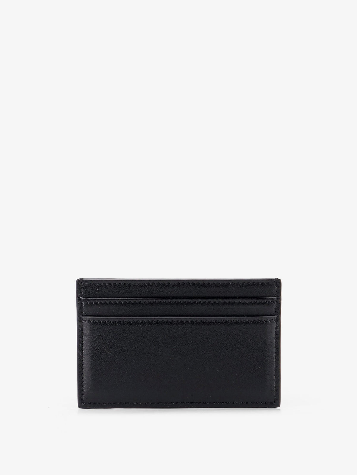 Celine Leather card holder with front logo print - Blackultrablue