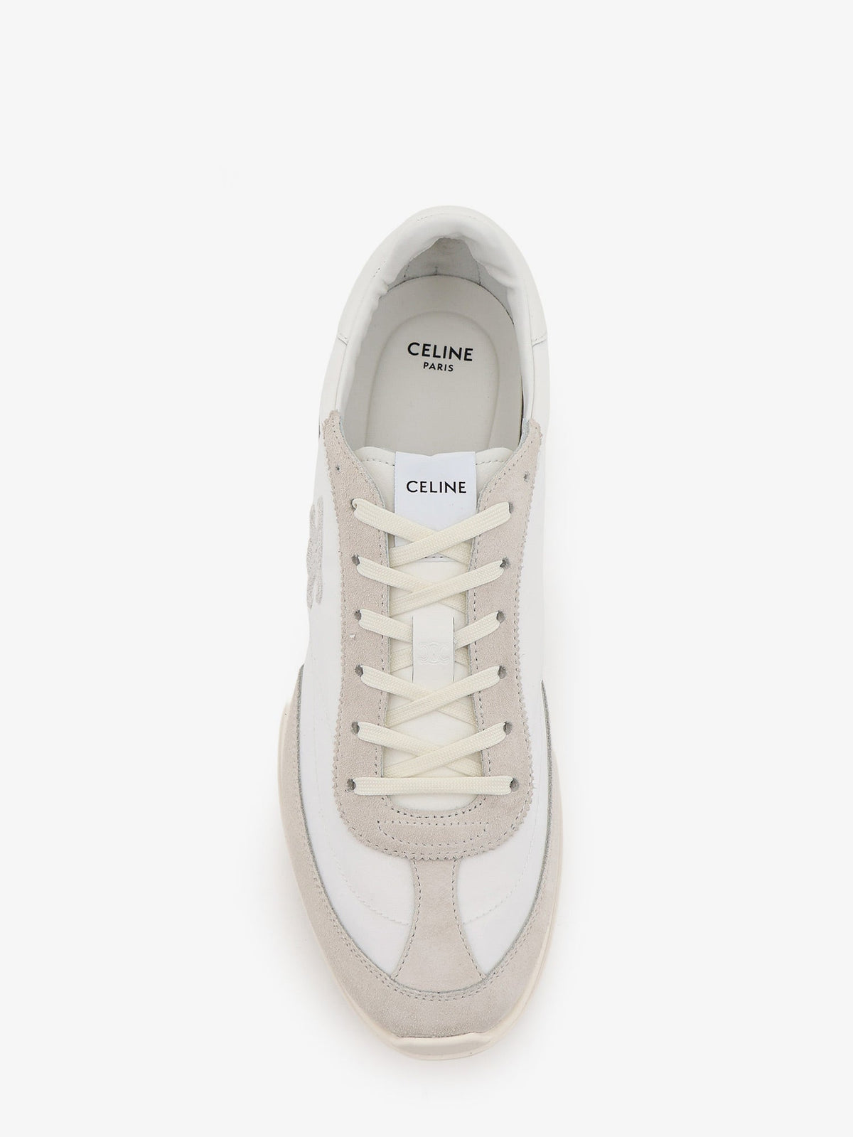 Celine Nylon Racer sneakers with Triomphe logo on the side - White