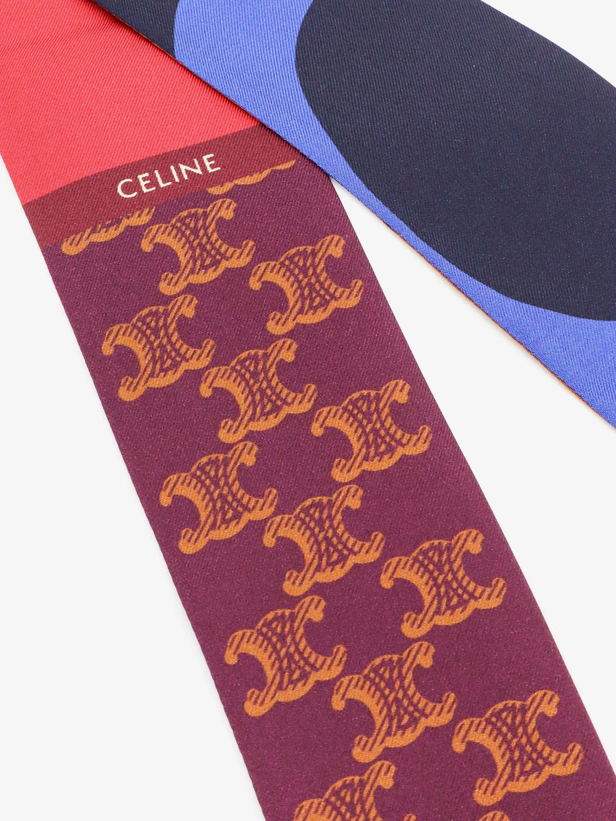 Celine Multicolor silk bandeau - Redbluebrown