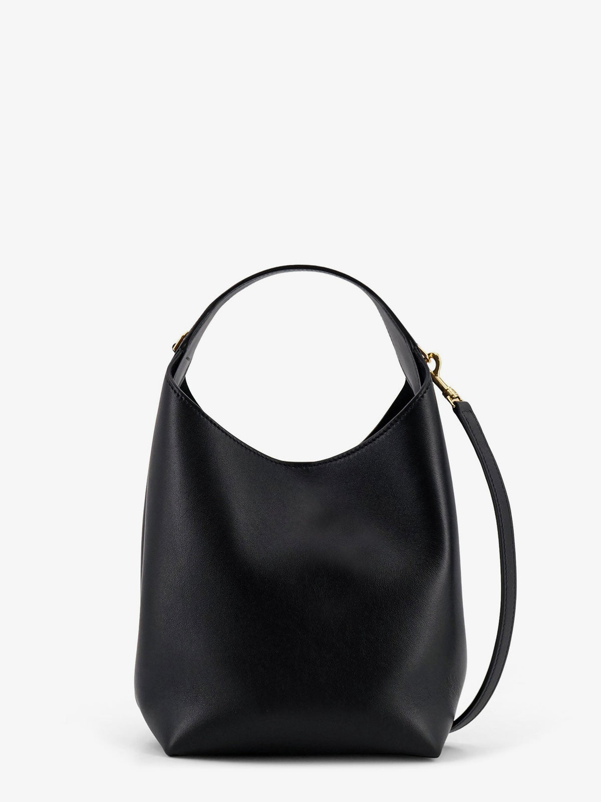 Celine Leather shoulder bag with logo lettering on the bottom - Black