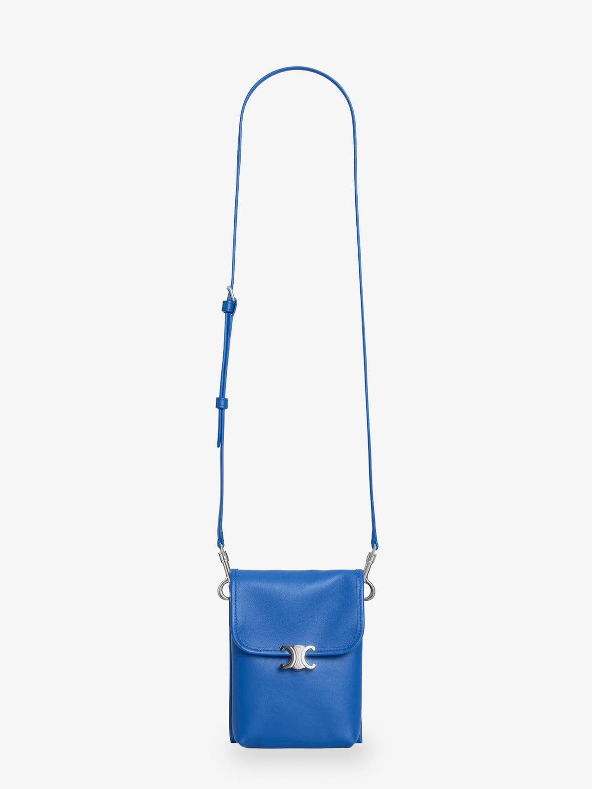 Celine Soft Triomphe leather shoulder bag - Oxideblue