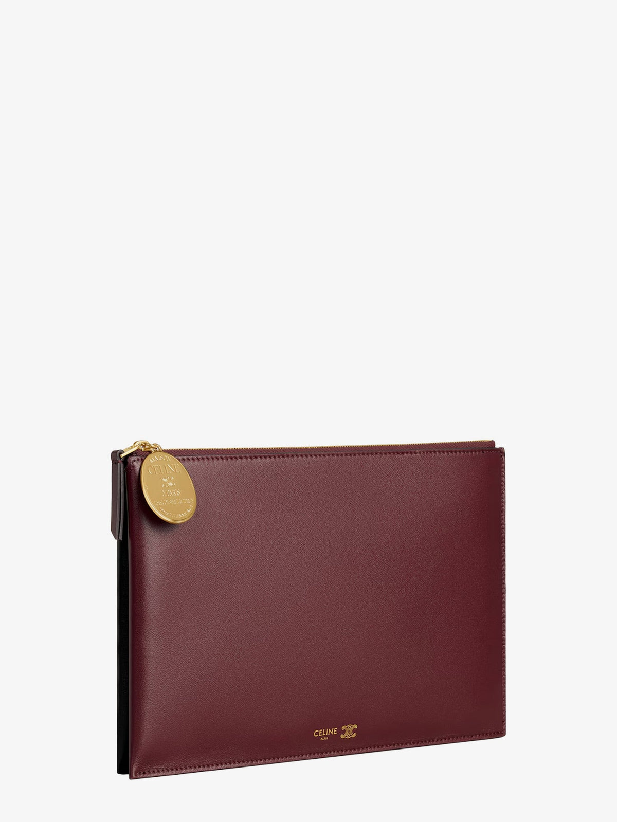 Celine Duo leather clutch bag - Syrahblack