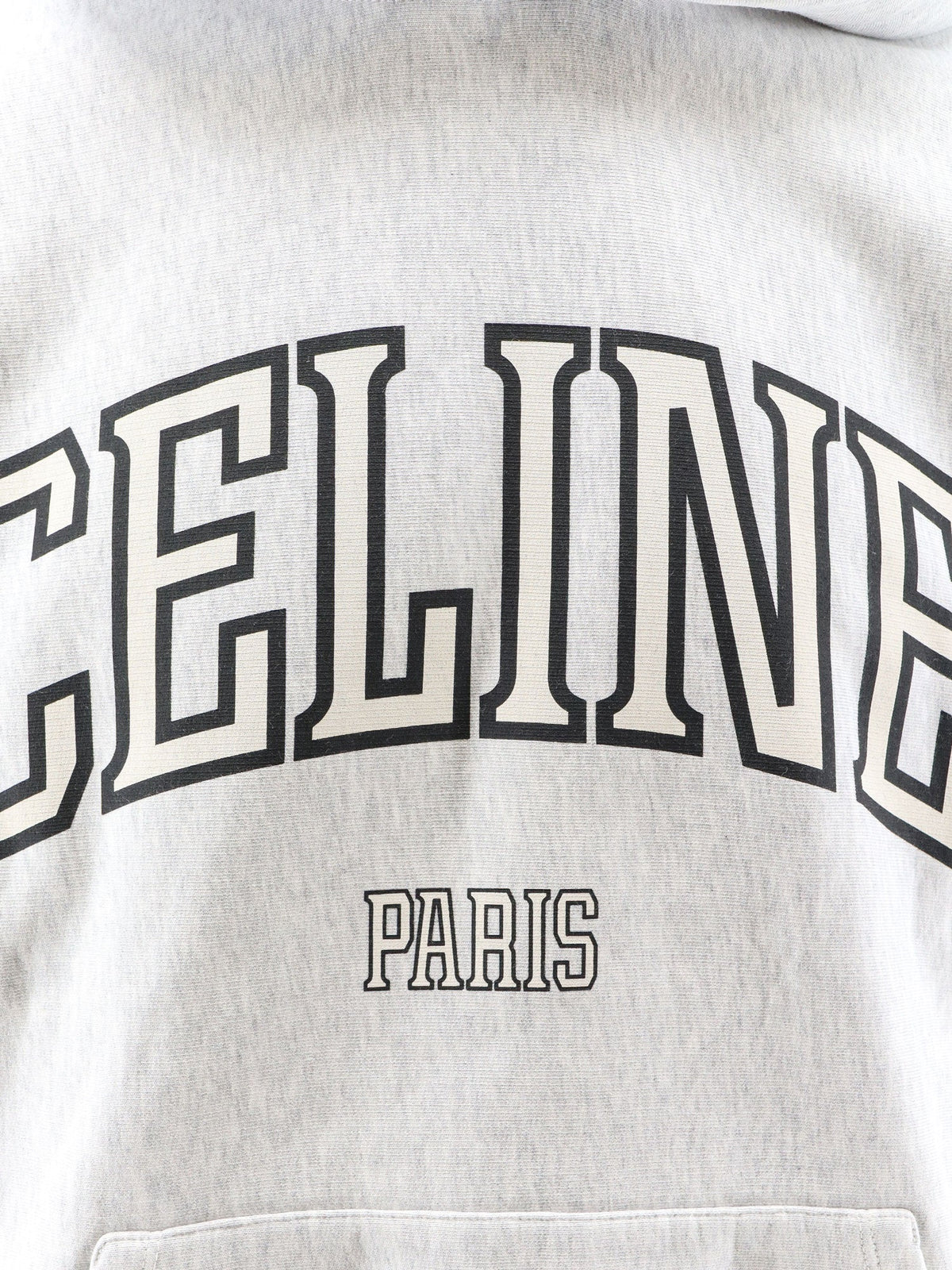 Celine Cotton Sweatshirt with logo lettering print - Greyblackoffwhite
