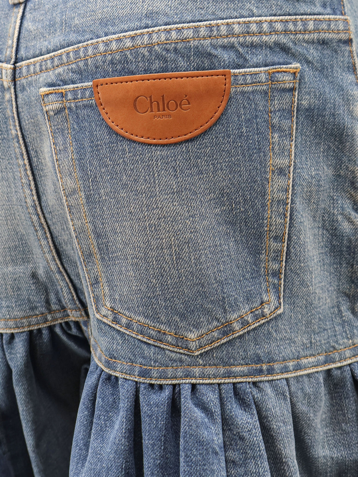 CHLOE' - Lightweight cotton denim fabric skirt/trousers